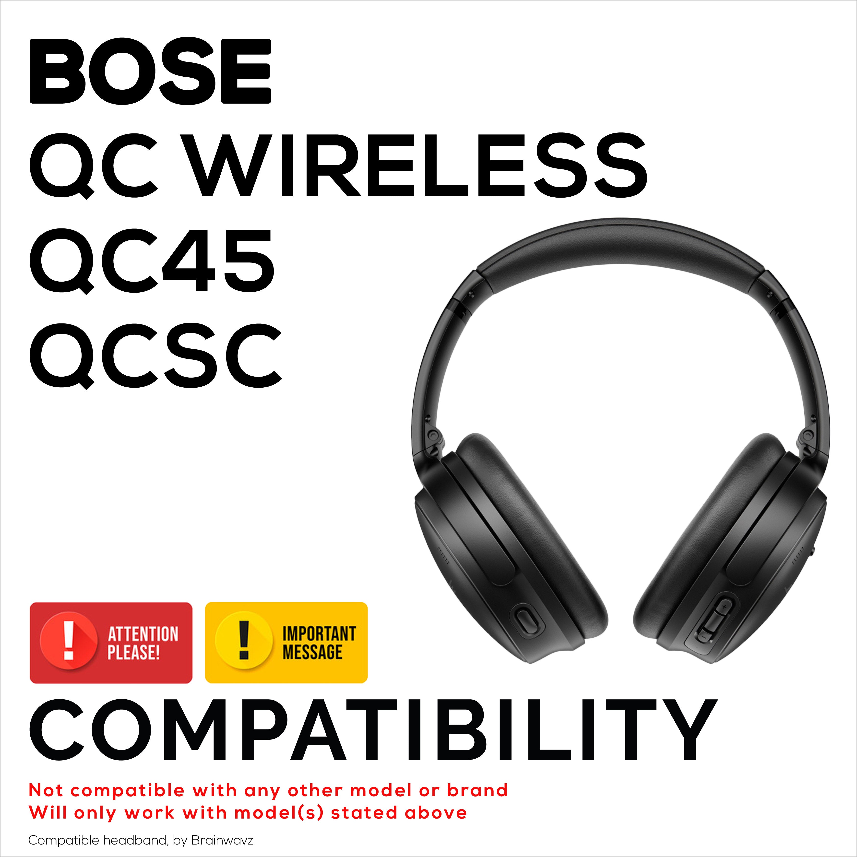 Replacement PU Leather Headband for Bose QuietComfort QC45, QCSC, QC Wireless Headphones - Headset Top Cushion Pad - Restore Comfort & Fit