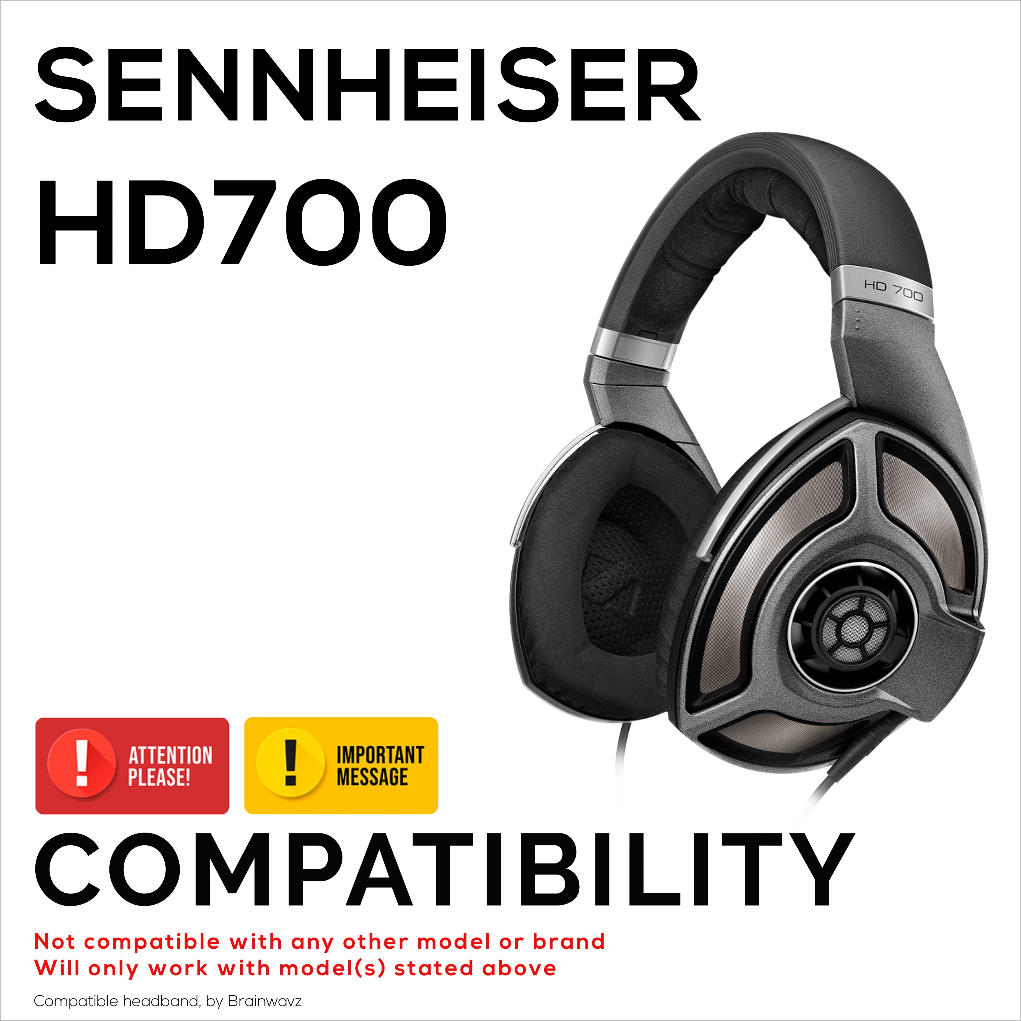 Replacement PU Leather Headband for SENNHEISER HD700 Headphones - Headset Top Cushion Pad - Easy Slide-In Install, Restore Comfort & Fit