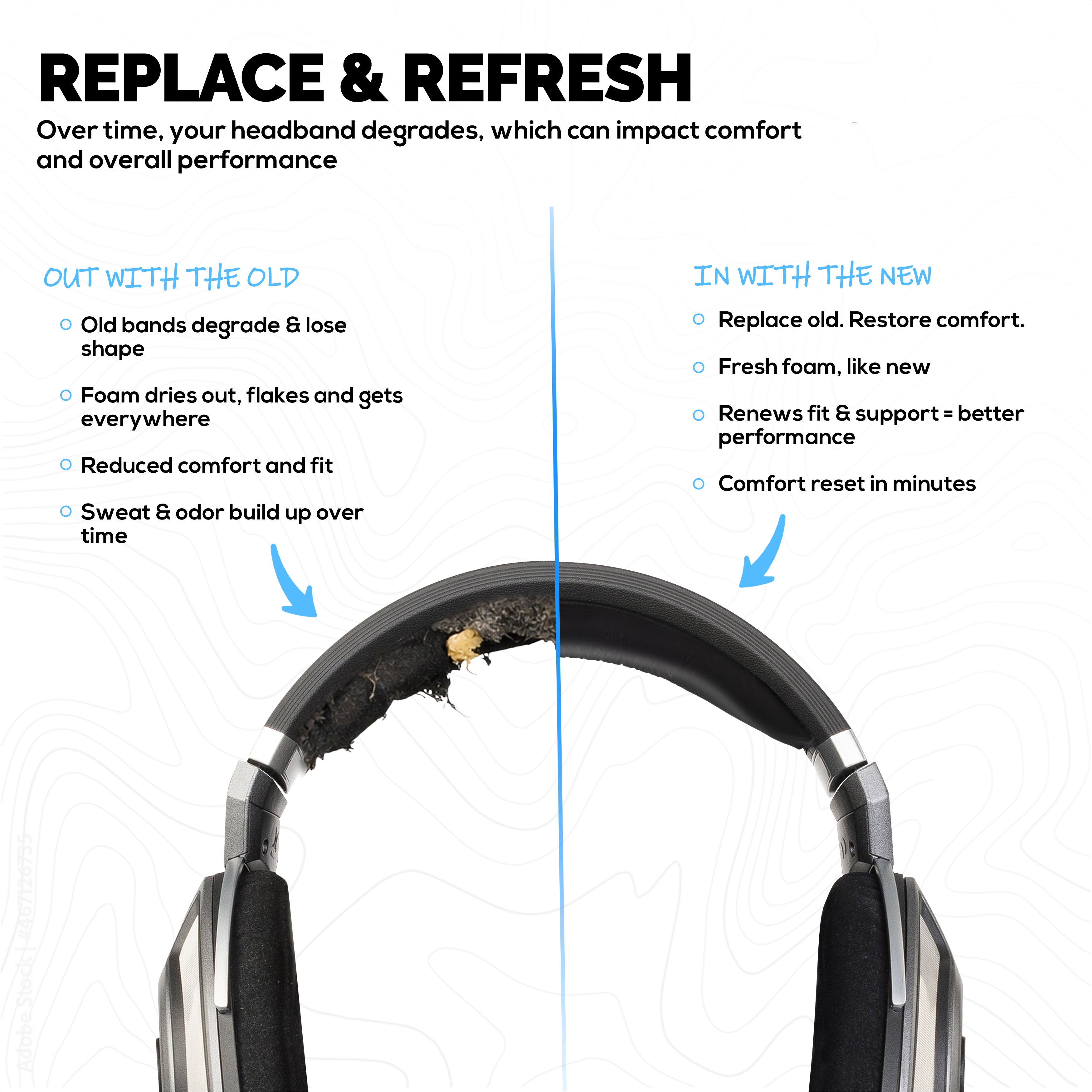 Replacement Soft Leather Headband for SENNHEISER HD700 Headphones - Headset Top Cushion Pad - Easy Slide-In Install, Restore Comfort & Fit
