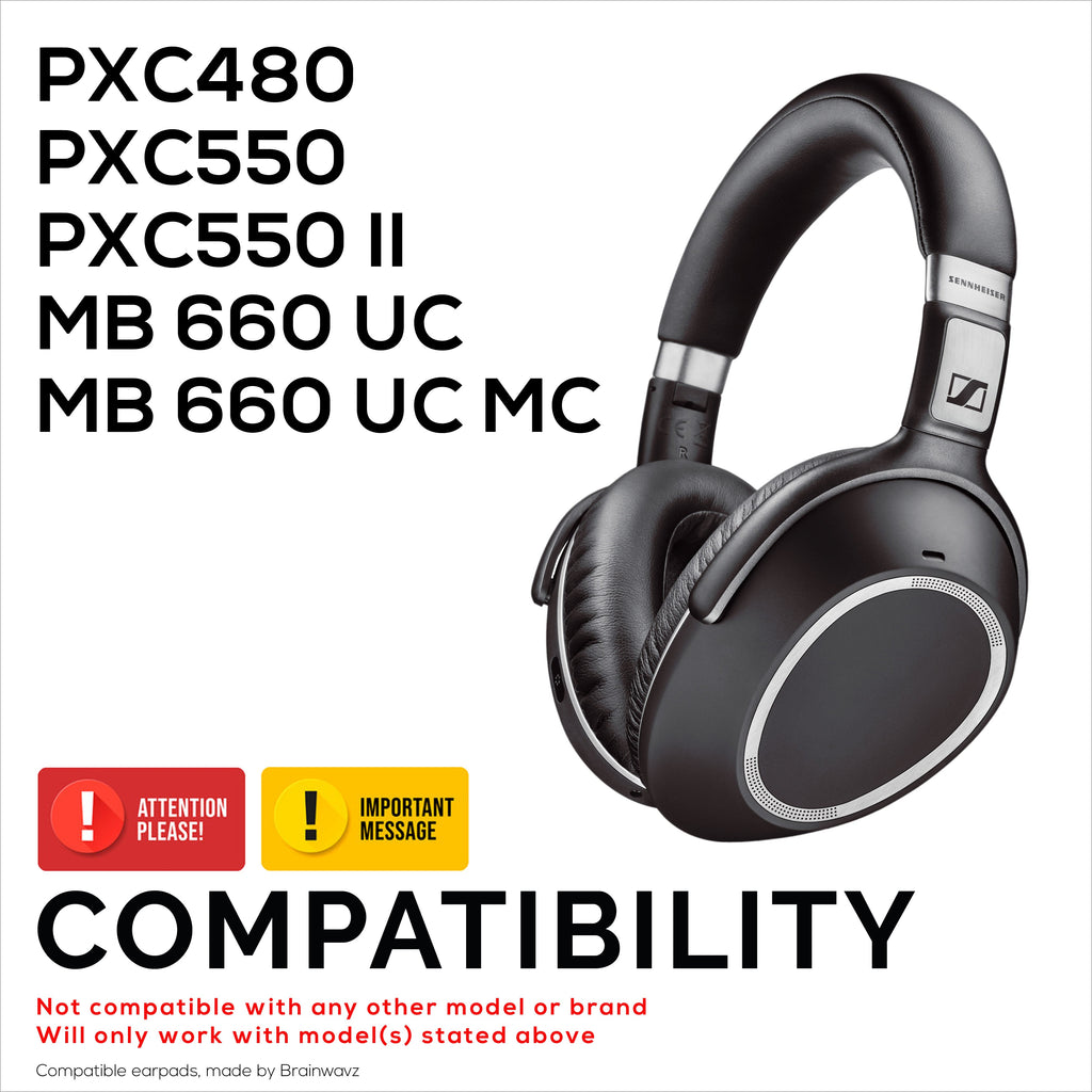Hybrid Earpads for Sennheiser PXC480, PXC550, PXC 550-II, MB660 UC & MB 660 MC Headphones. Cooling Gel Gaming Cushions Thick Memory Foam