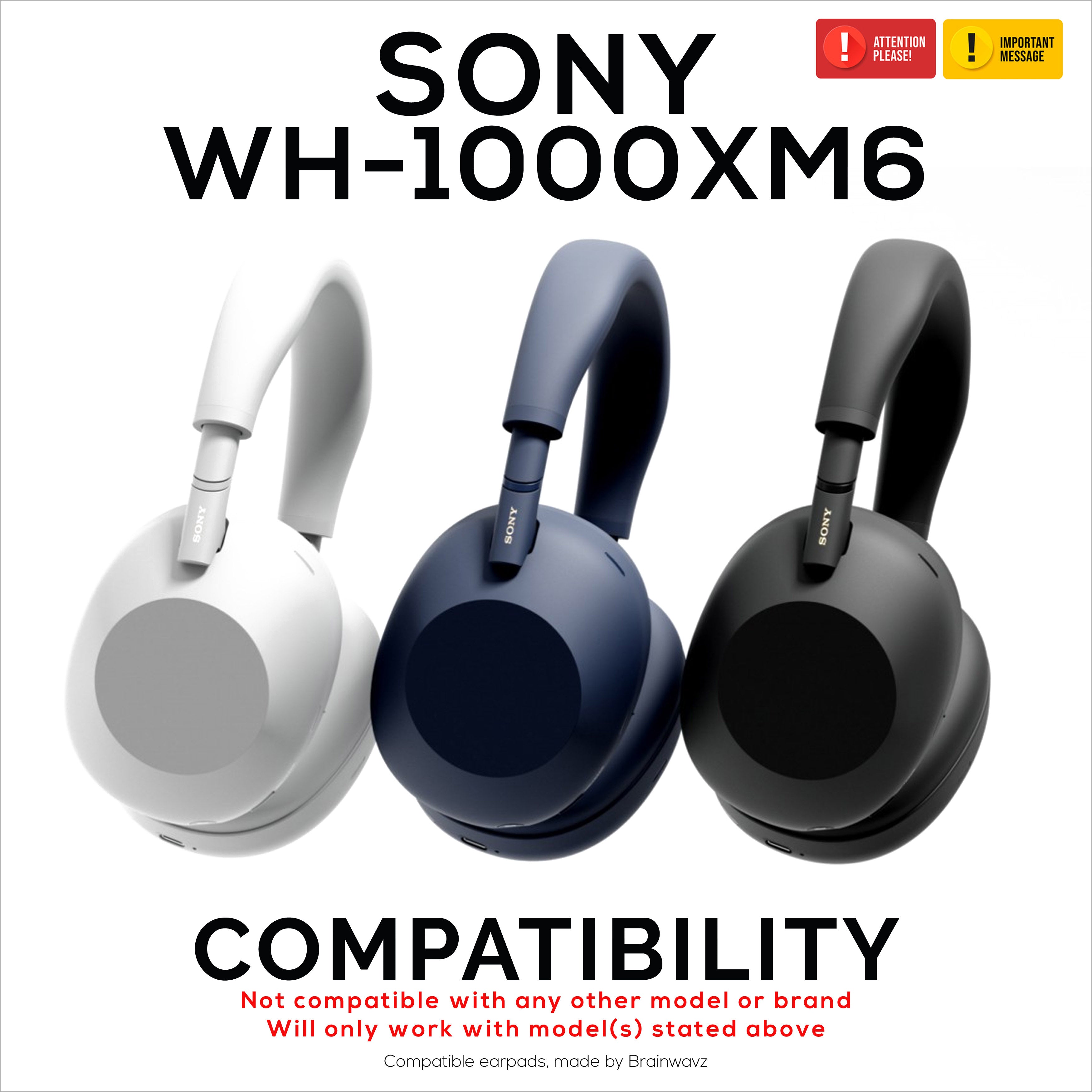 Hybrid Earpads for Sony WH-1000XM6 Headphones - Cooling Gel Gaming Cushions with Super Soft Fabric & Thick Memory Foam