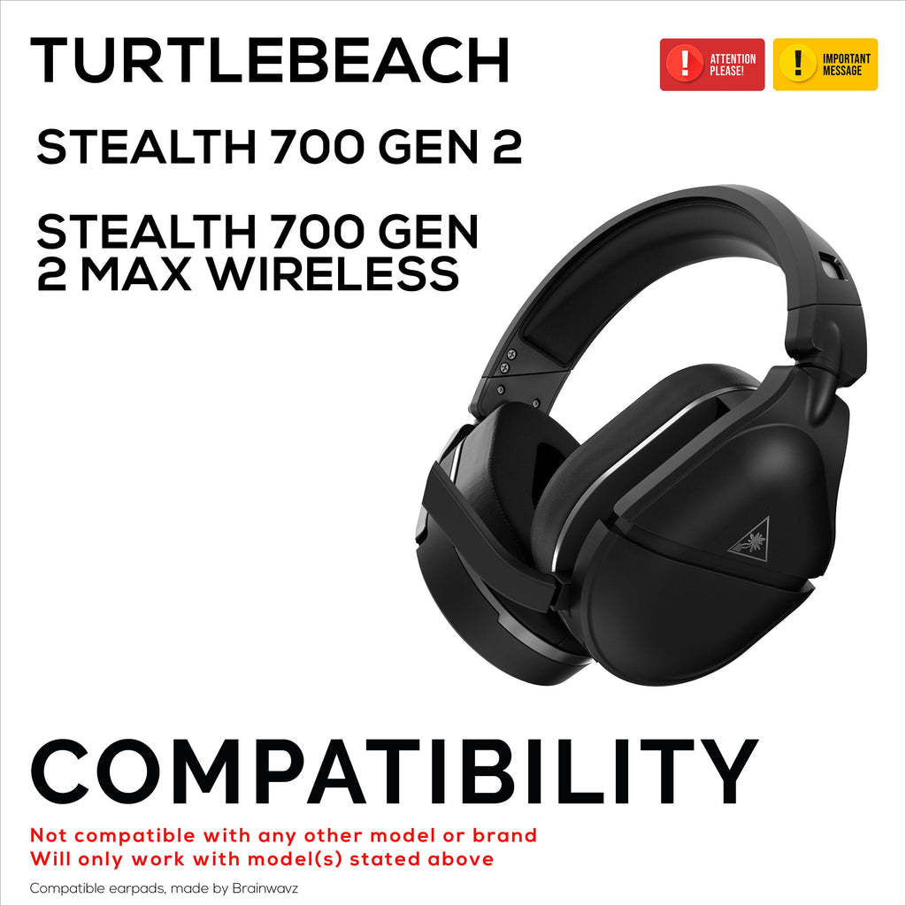Hybrid Earpads for TurtleBeach Stealth 700 Gen 2 & Stealth 700 Gen 2 MAX Wireless. Cooling Gel Gaming Cushions with Super Soft Fabric & Thick Memory Foam