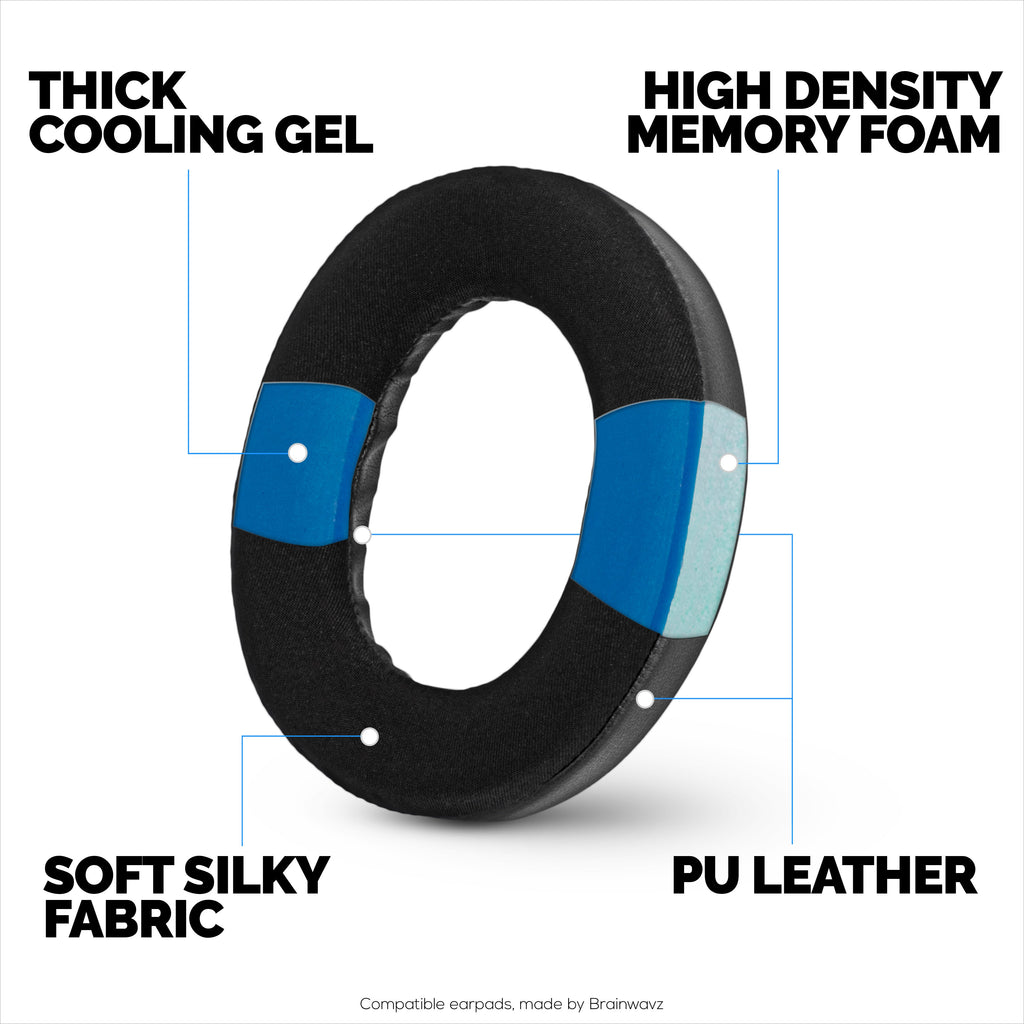 Hybrid Earpads for BOSE QC Ultra Gen 1 & Gen 2 Wireless Headsets. Cooling Gel Gaming Cushions with Super Soft Fabric & Thick Memory Foam