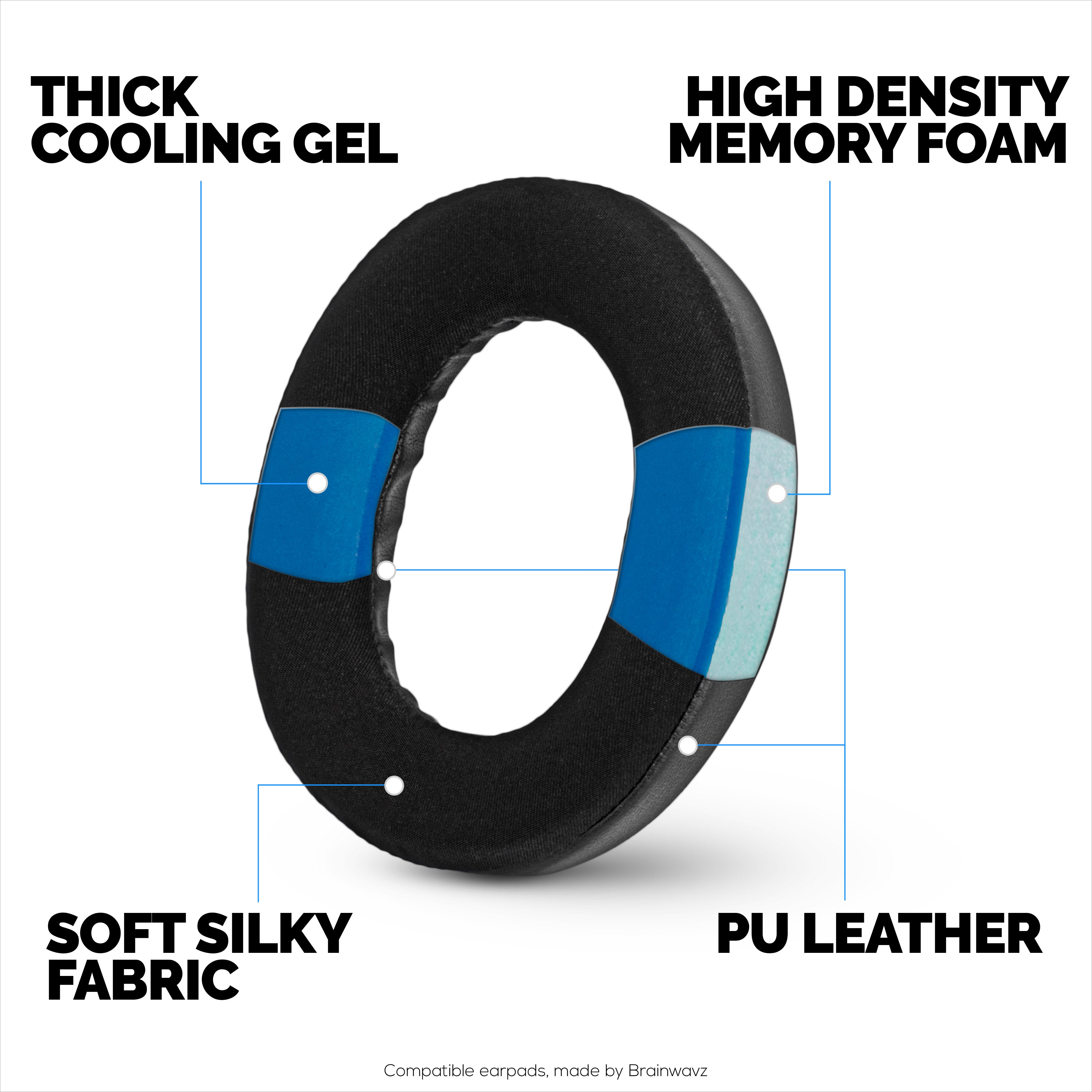 Hybrid Earpads for BOSE QC Ultra Gen 1 & Gen 2 Wireless Headsets. Cooling Gel Gaming Cushions with Super Soft Fabric & Thick Memory Foam