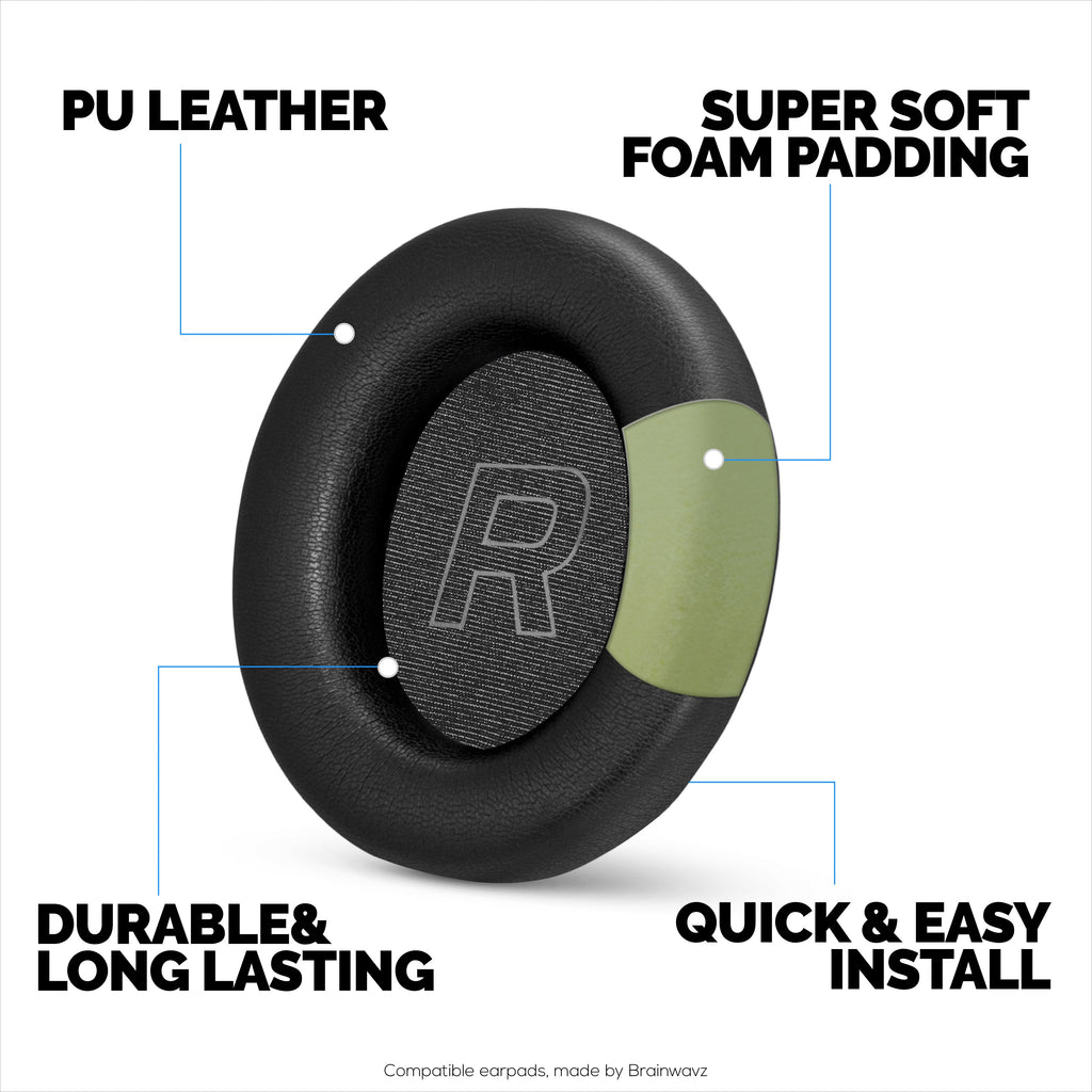 Replacement Earpads for HyperX Cloud Mix 2 Wireless Over-Ear Headphones. High Grade Protein PU Leather with Soft Foam for Extra Comfort & Durability