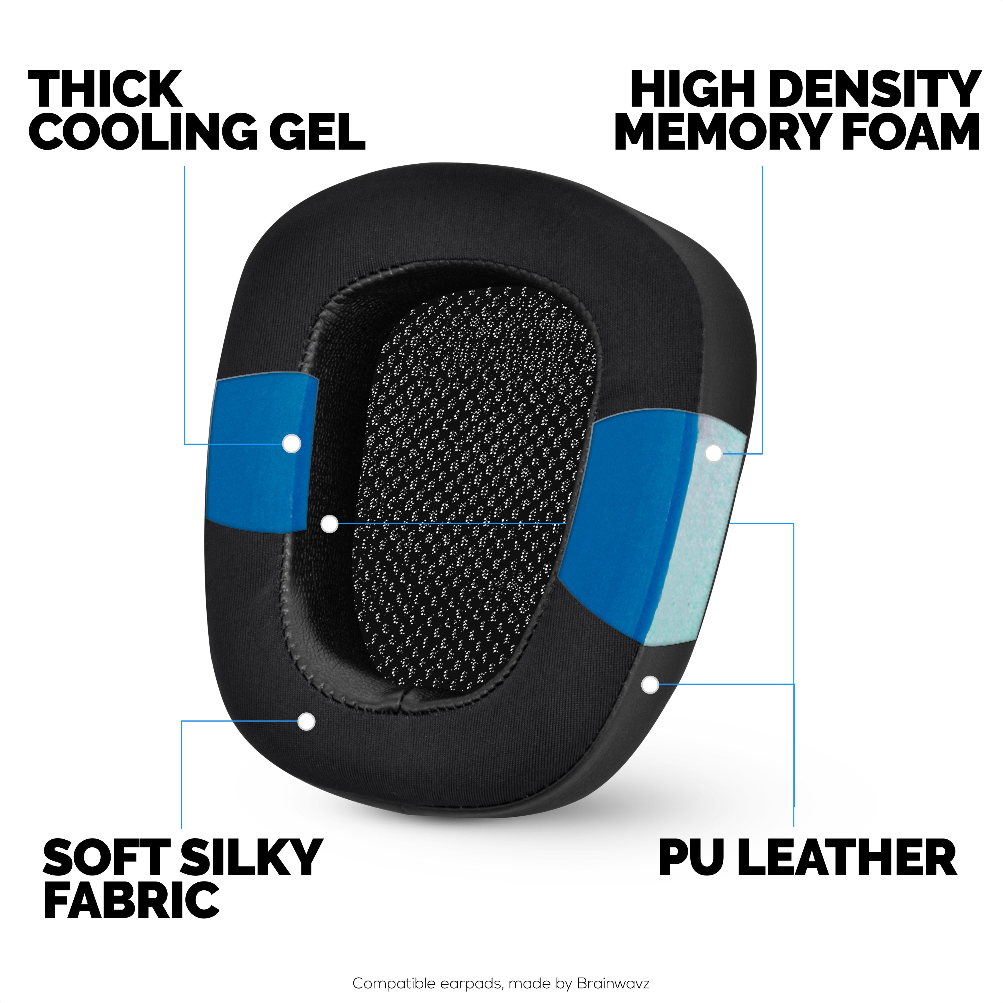 Hybrid Earpads for Logitech G933 G35 G930 G933S G935 G633 G633S G635 G533 G430 G431 G432 G433 Headsets, & More. Cooling Gel Gaming Cushions