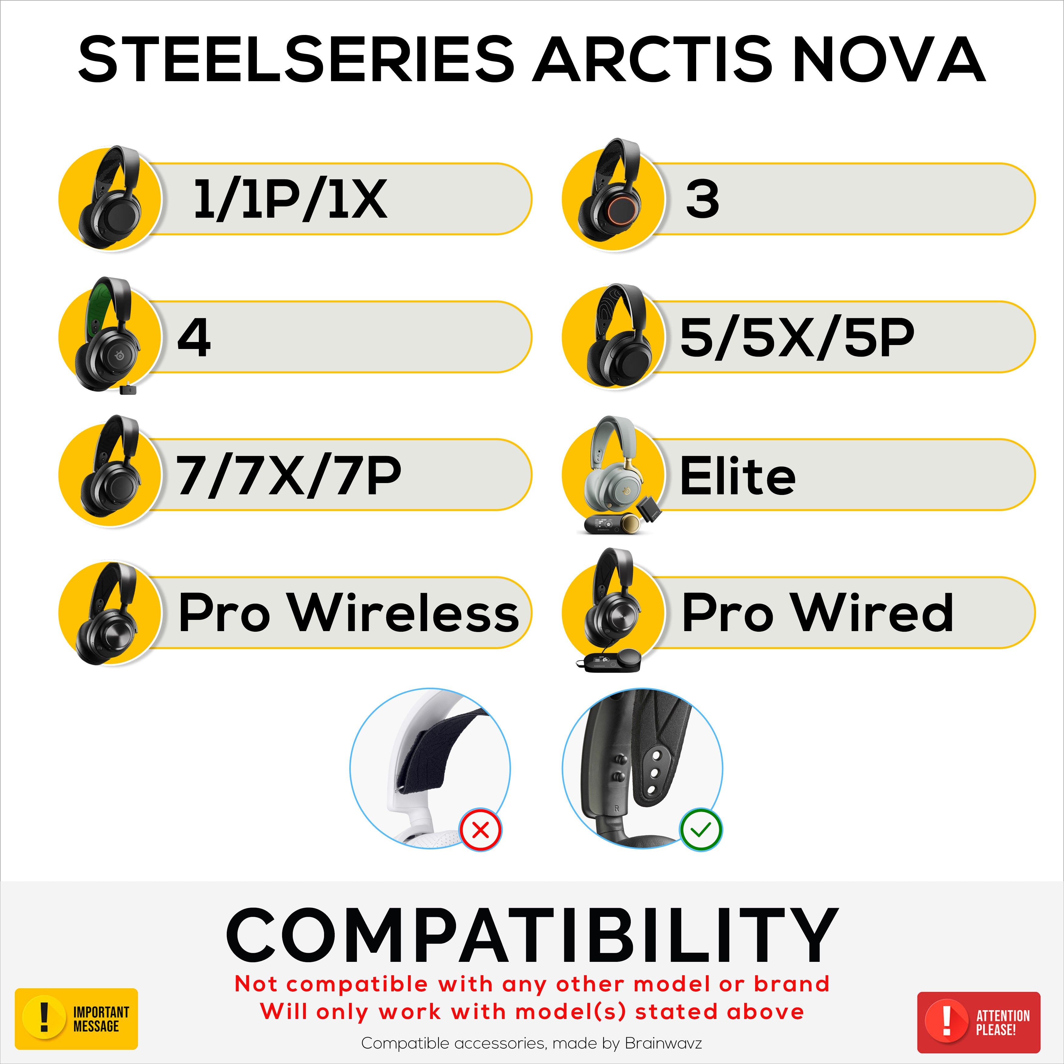 Replacement Headband for SteelSeries Arctis Nova 7P & 7X & More – Cotton-Rich Elastic Suspension Band with 3 Size Settings