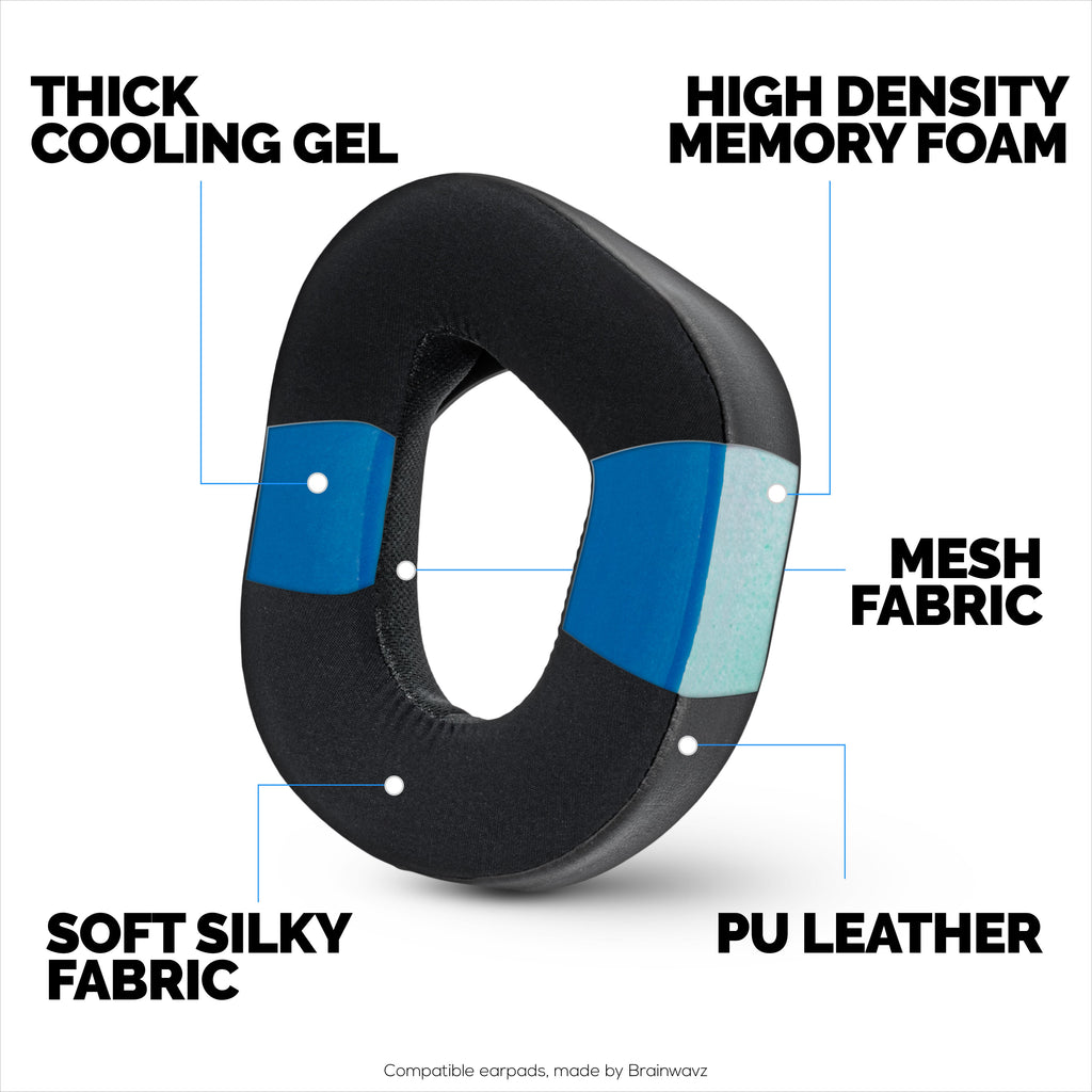 Hybrid Earpads for TurtleBeach Stealth 700 Gen 2 & Stealth 700 Gen 2 MAX Wireless. Cooling Gel Gaming Cushions with Super Soft Fabric & Thick Memory Foam