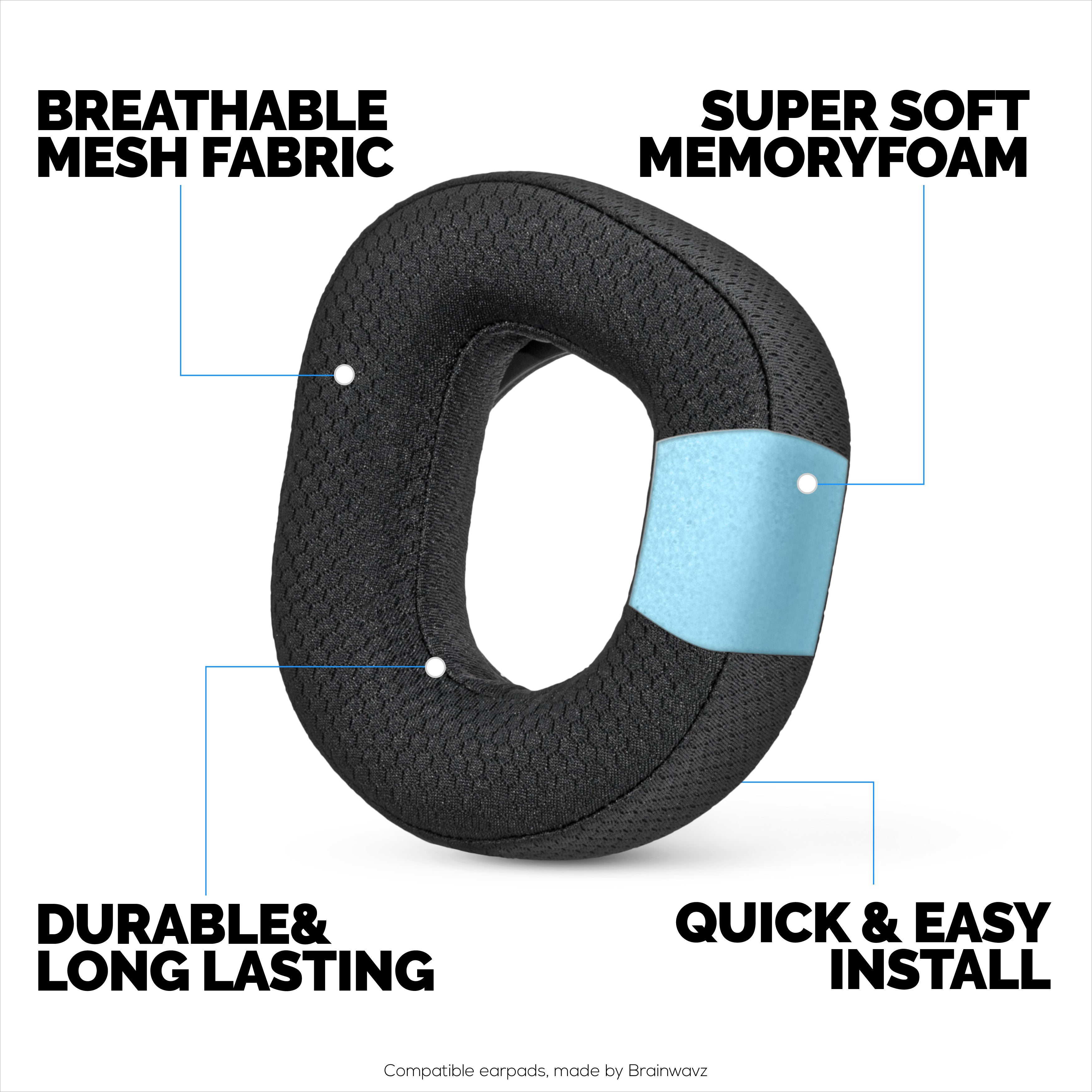 Mesh Fabric Earpads for TurtleBeach Stealth 700 Gen 2 & Stealth 700 Gen 2 MAX Wireless Headsets, Breathable Mesh Fabric & High-Grade Memory Foam
