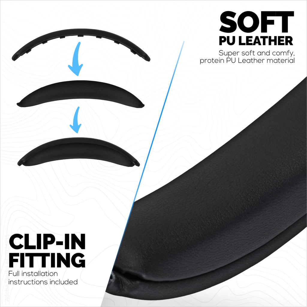 Replacement PU Leather Headband for Bose QuietComfort QC45, QCSC, QC Wireless Headphones - Headset Top Cushion Pad - Restore Comfort & Fit