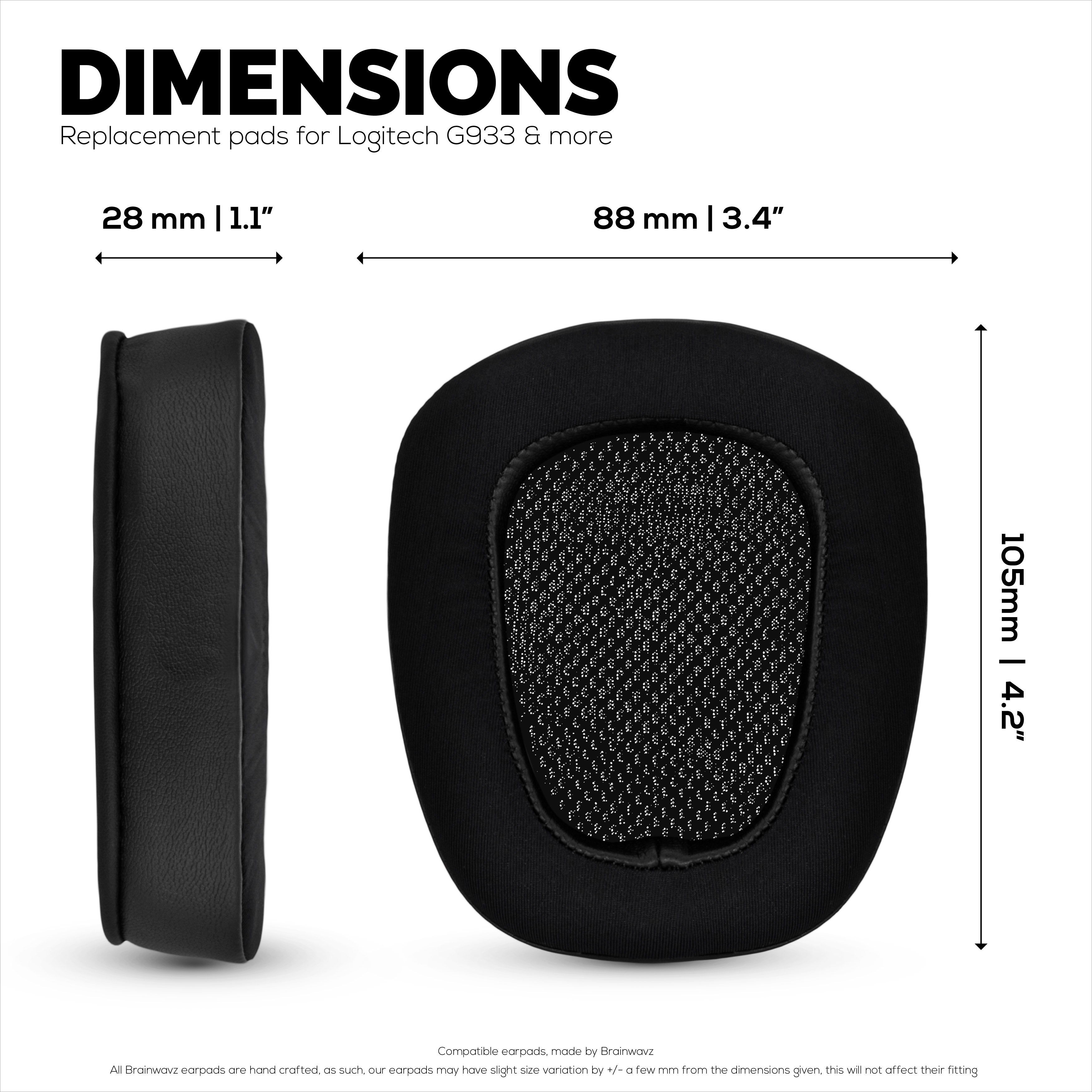 Hybrid Earpads for Logitech G933 G35 G930 G933S G935 G633 G633S G635 G533 G430 G431 G432 G433 Headsets, & More. Cooling Gel Gaming Cushions