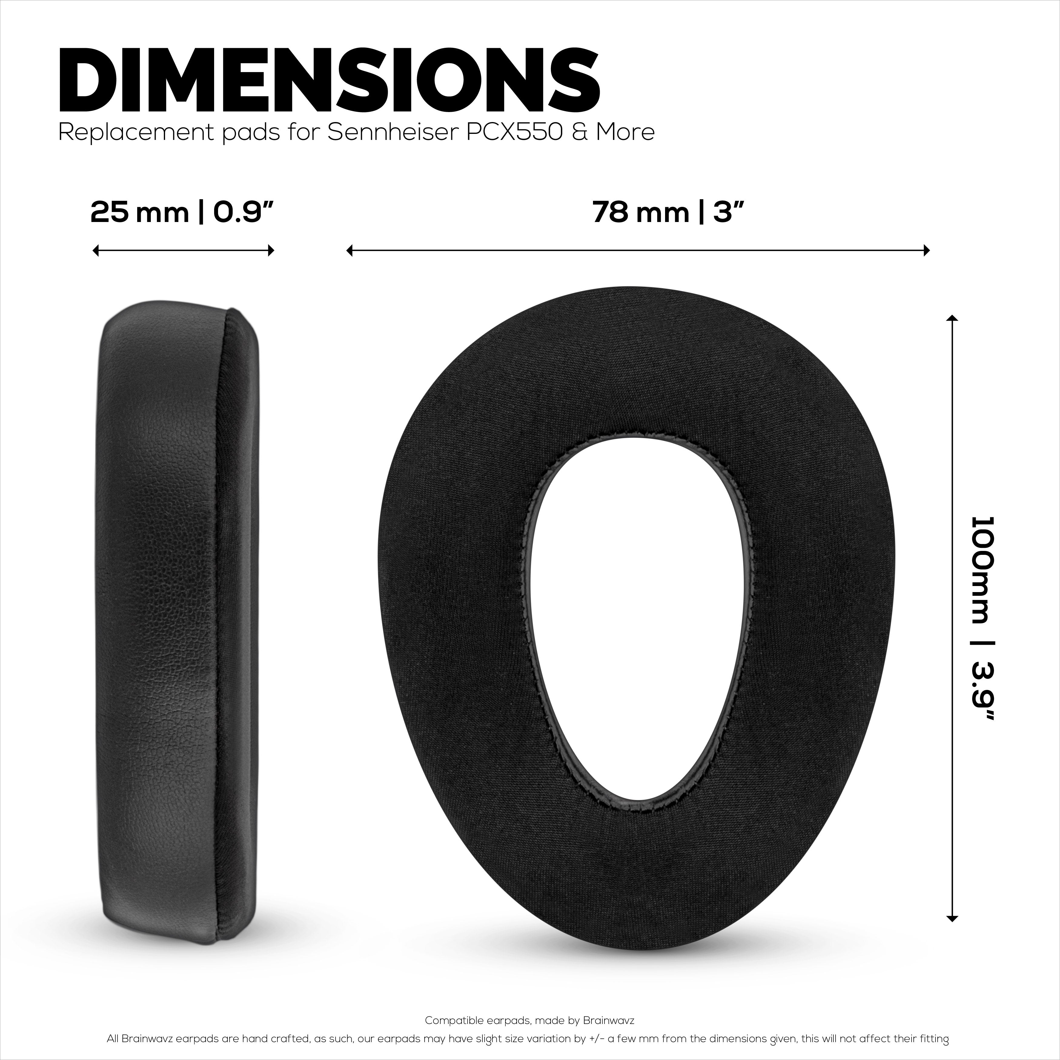 Hybrid Earpads for Sennheiser PXC480, PXC550, PXC 550-II, MB660 UC & MB 660 MC Headphones. Cooling Gel Gaming Cushions Thick Memory Foam