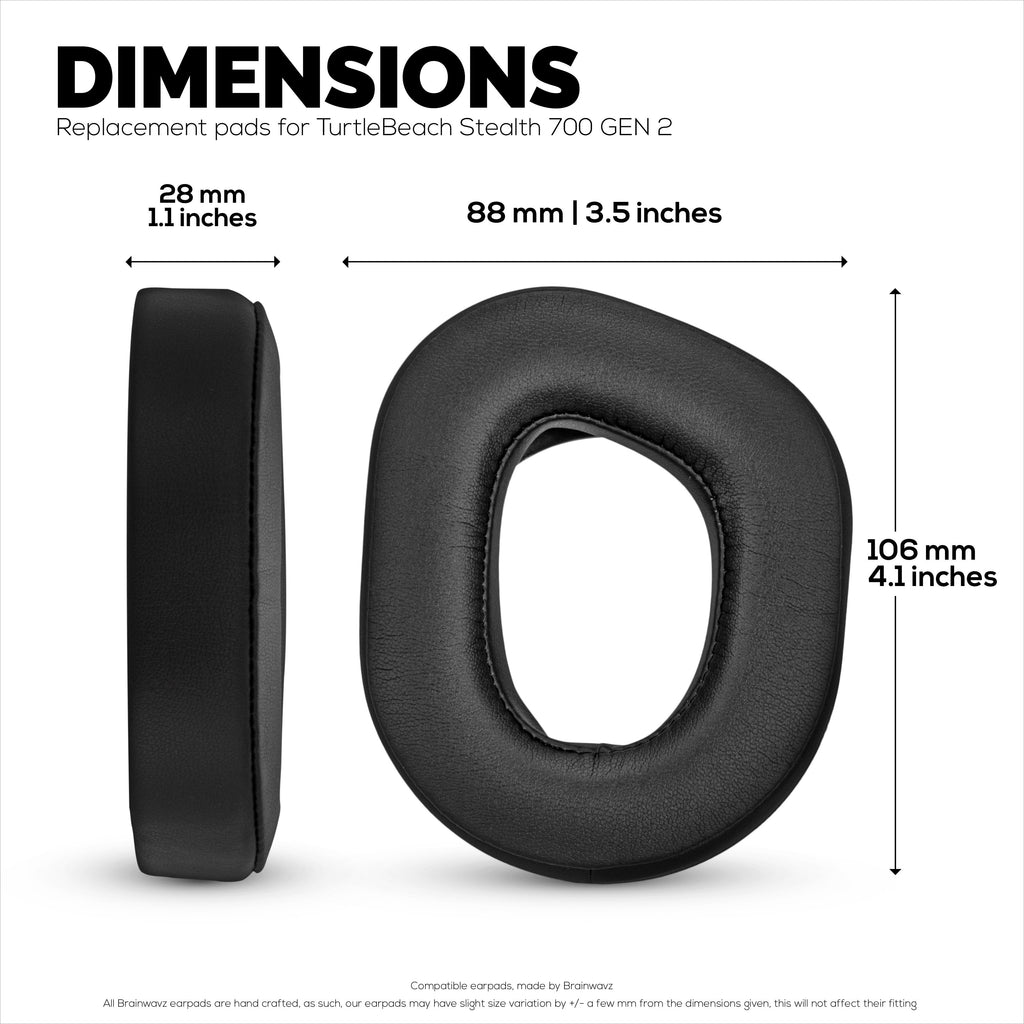 Replacement Earpads for TurtleBeach Stealth 700 Gen 2 & Stealth 700 Gen 2 MAX Wireless Headsets. Soft PU Leather with High Grade Memory