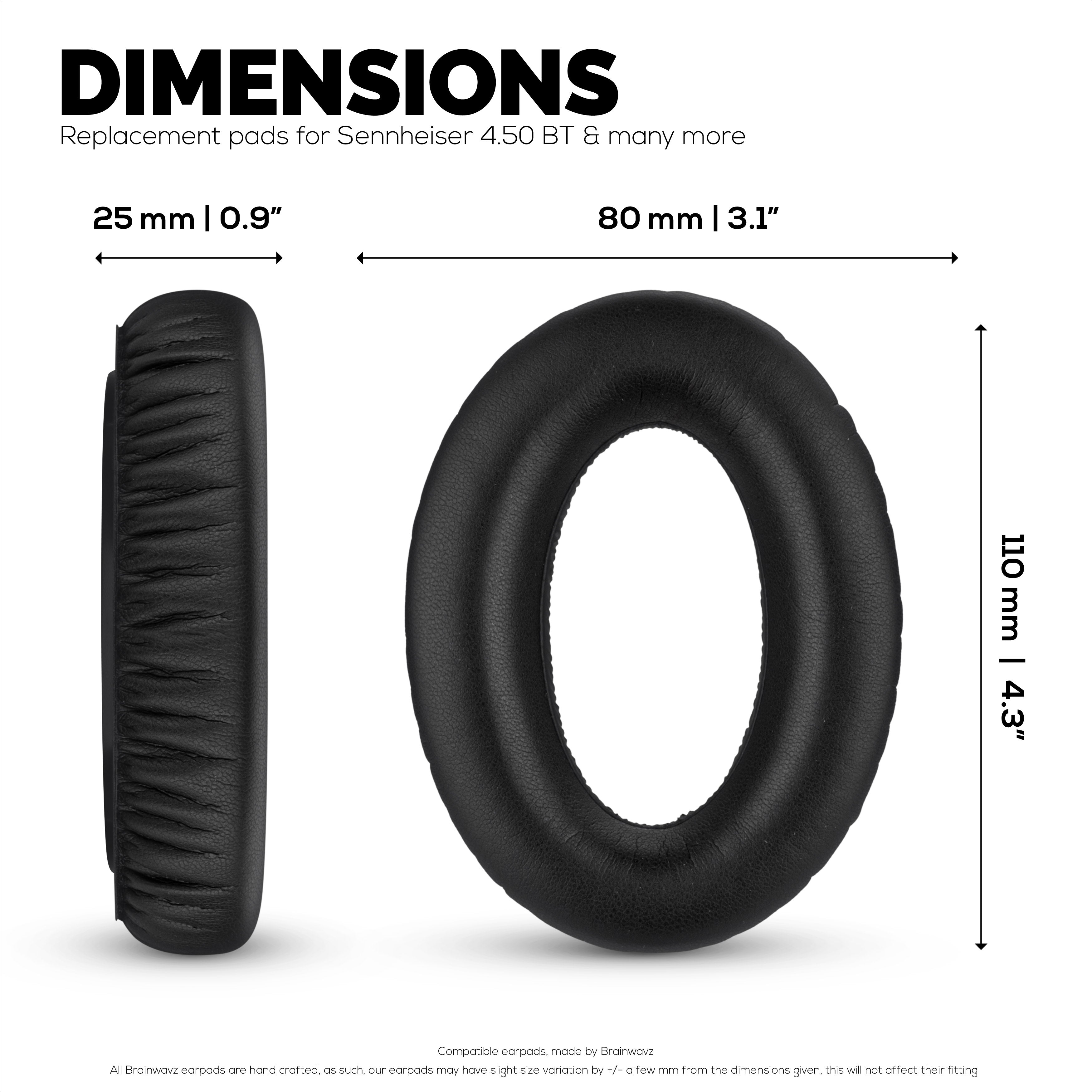 Replacement Earpads for Sennheiser HD600, HD650, HD660S, HD525, HD535, HD545, & Massdrop HD58X, HD6XX Headphones - Soft PU Protein Leather Cushions with Soft Foam
