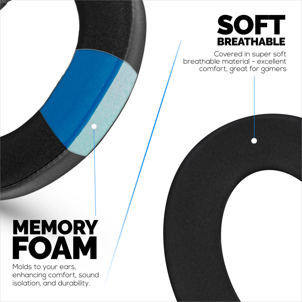 Hybrid Earpads for BOSE QC Ultra Gen 1 & Gen 2 Wireless Headsets. Cooling Gel Gaming Cushions with Super Soft Fabric & Thick Memory Foam