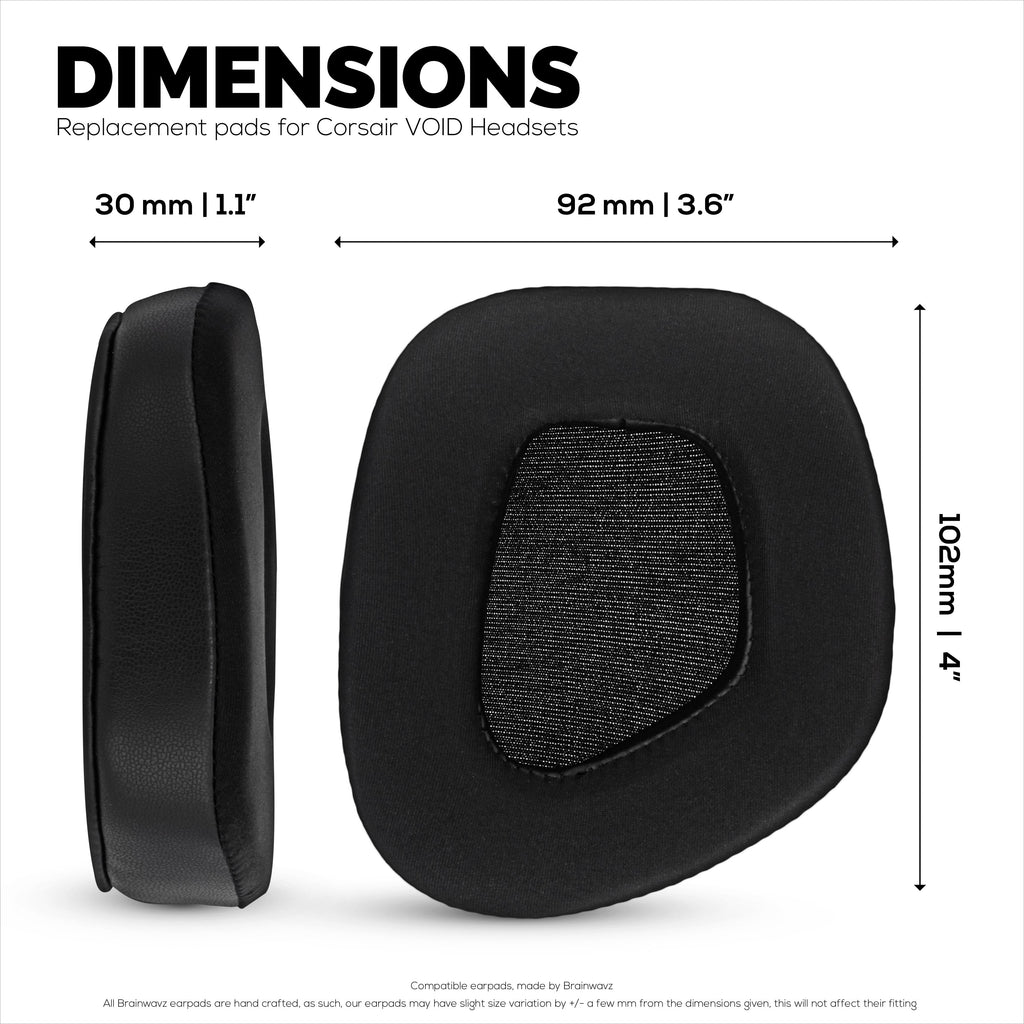 Hybrid Earpads for Corsair Void RGB Elite Wireless, RGB Elite USB, Elite Surround Headsets, Cooling Gel, Super Soft Fabric & Thicker Memory Foam