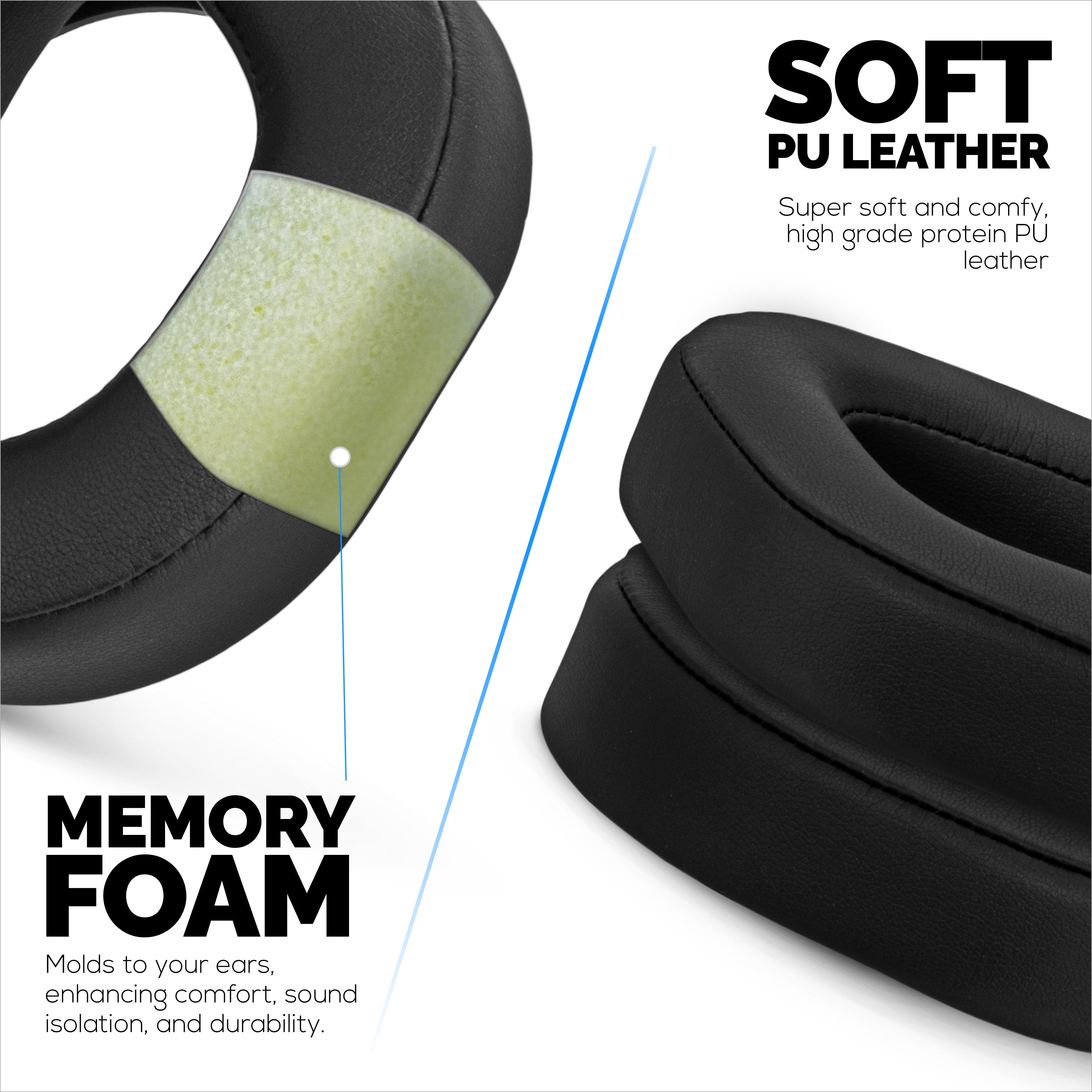 Replacement Earpads for TurtleBeach Stealth 700 Gen 2 & Stealth 700 Gen 2 MAX Wireless Headsets. Soft PU Leather with High Grade Memory
