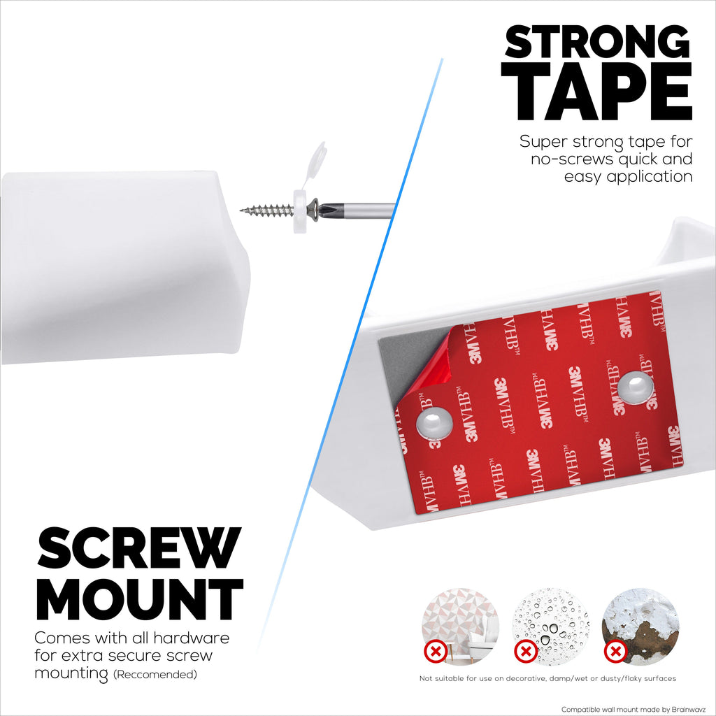 Screwless Wall Mount for EERO 7 WiFi Router, Easy To Install Holder, Adhesive & Screw In
