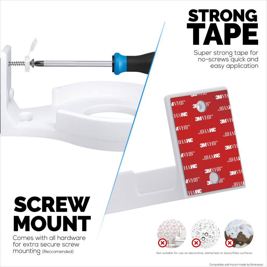Screwless Wall Mount for TP-Link Deco BE25 Router, Easy To Install Holder, Adhesive & Screw In
