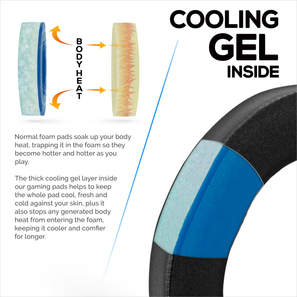 Hybrid Earpads for BOSE QC Ultra Gen 1 & Gen 2 Wireless Headsets. Cooling Gel Gaming Cushions with Super Soft Fabric & Thick Memory Foam