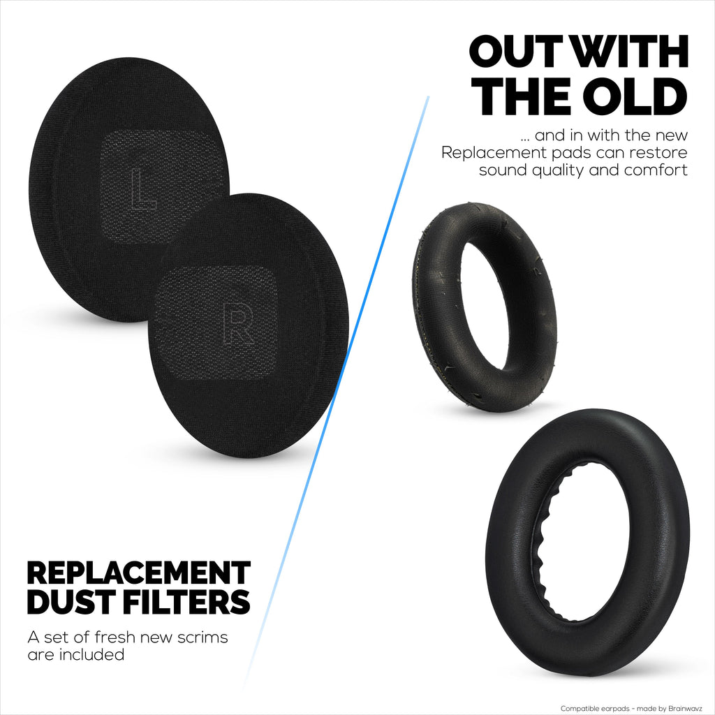 Replacement Earpads for BOSE QC Ultra Gen 1 & Gen 2 Wireless Headsets. High Grade Protein PU Leather with Soft Foam for Extra Comfort & Durability