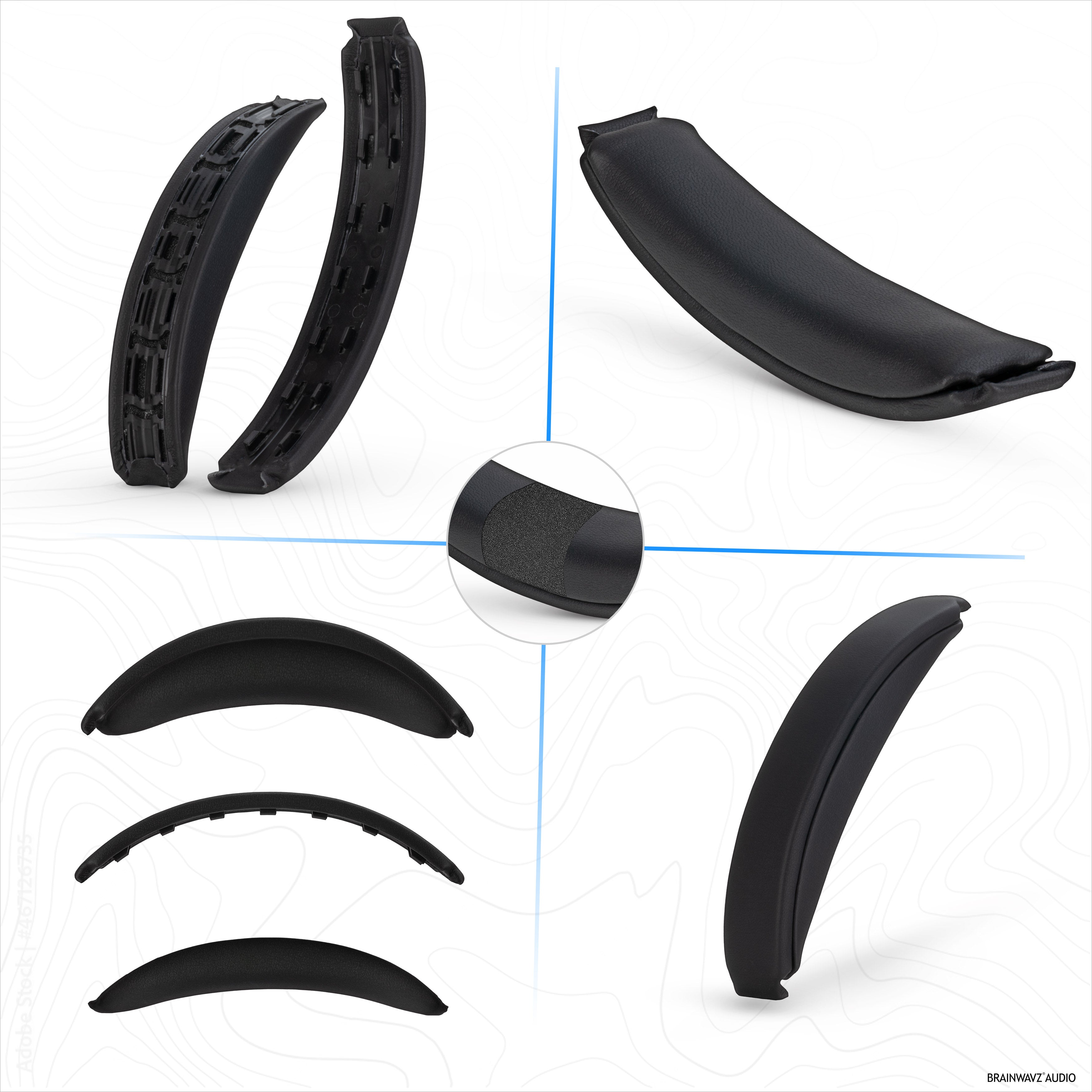 Replacement PU Leather Headband for Bose QuietComfort QC45, QCSC, QC Wireless Headphones - Headset Top Cushion Pad - Restore Comfort & Fit