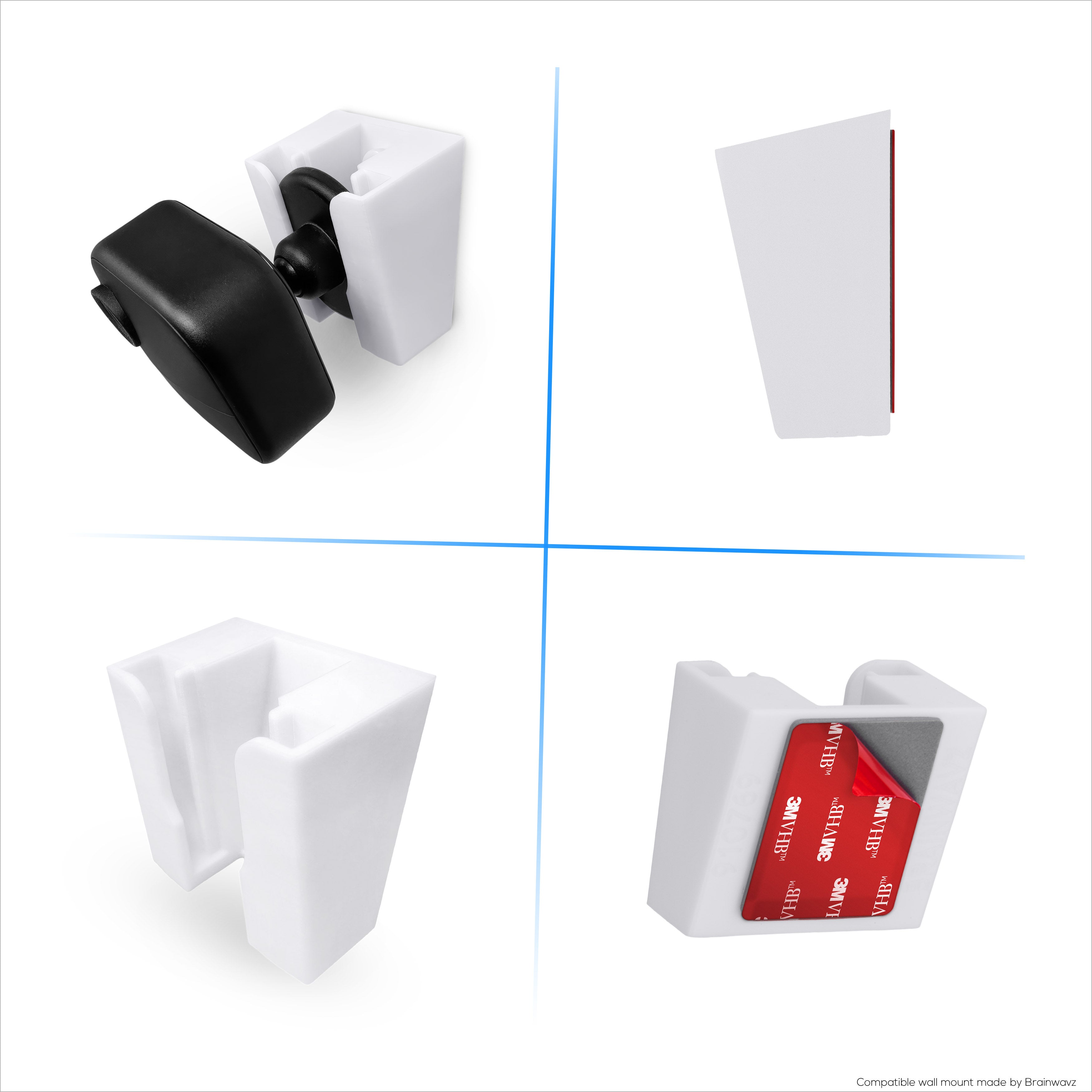 Blink Outdoor 4 Wall Mount Bracket - Secure Camera Holder with VHB Tape or Screw Mount Option, Easy Slide-In Design, Angled for Improved Viewing