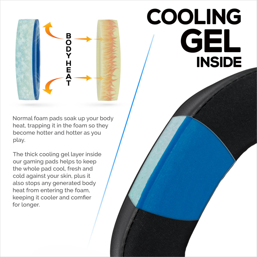 Hybrid Earpads for Logitech Astro A50 GEN4, A50 GEN5 and A50X Headsets. Cooling Gel Gaming Cushions with Super Soft Fabric & Thick Memory Foam