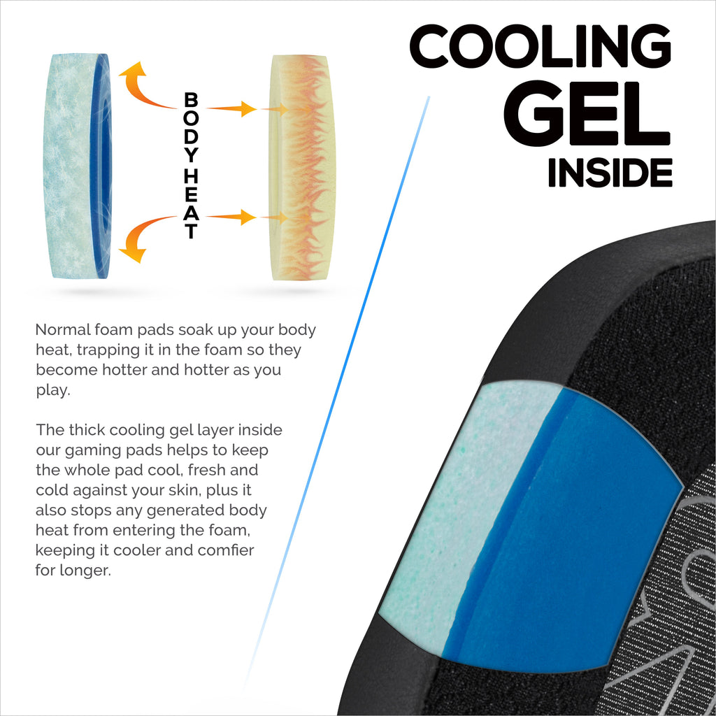 Hybrid Earpads for Logitech G733, G335 & G535 Headsets, Cooling Gel, Super Soft Fabric & Thicker Memory Foam