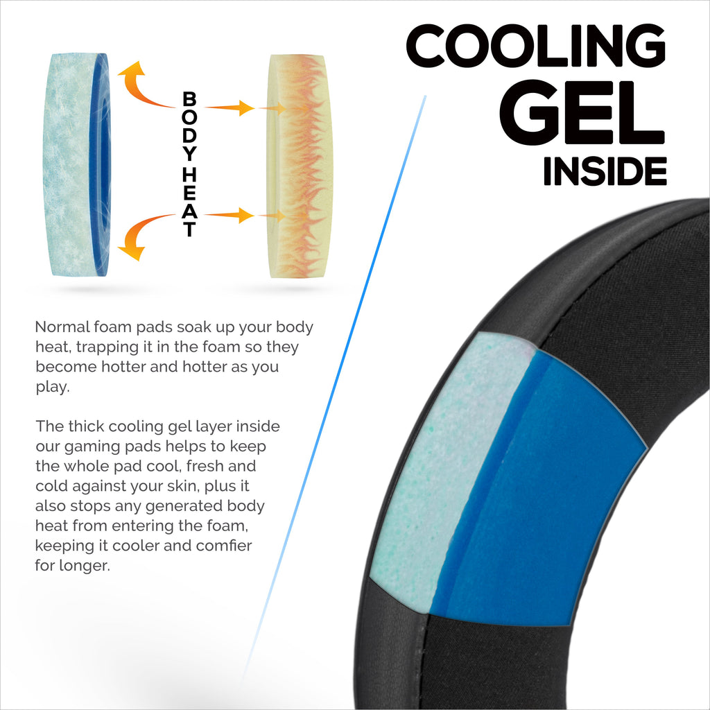 Hybrid Earpads for Sennheiser HD598 (CS/SE/SR) HD599 HD558 HD518 HD595 HD569 HD579 HD560 HD555 HD515 HD559 Headphones. Cooling Gel Gaming Cushions Thick Memory Foam