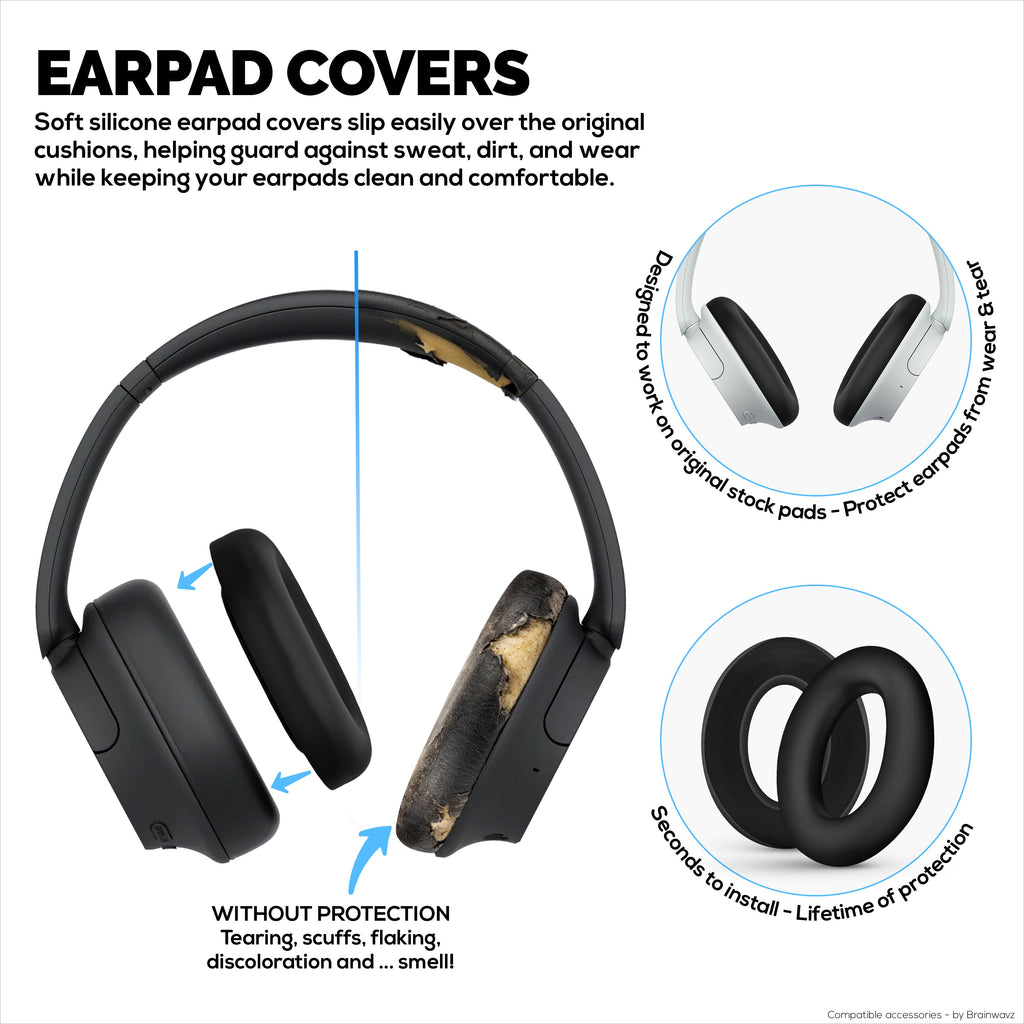 Silicone Protective Cover Set for Sony WH-CH720N - Headband & Earpad Covers – Sweatproof, Dustproof, Non-Slip & Easy to Install