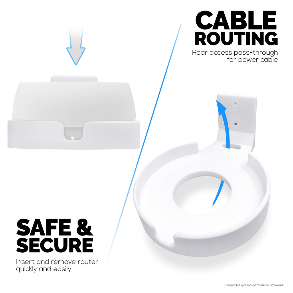 Screwless Wall Mount for TP-Link Deco BE25 Router, Easy To Install Holder, Adhesive & Screw In