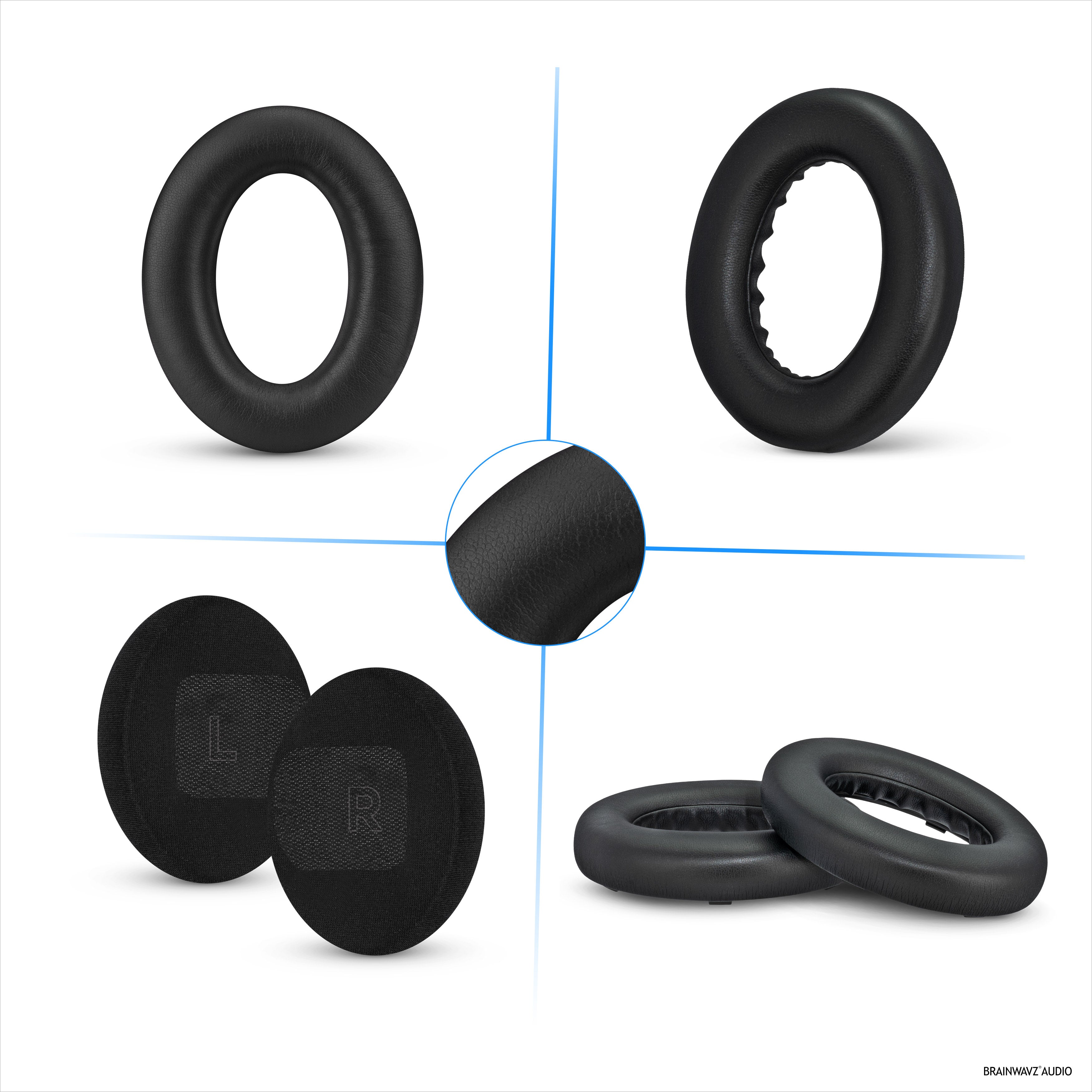 Replacement Earpads for BOSE QC Ultra Gen 1 & Gen 2 Wireless Headsets. High Grade Protein PU Leather with Soft Foam for Extra Comfort & Durability