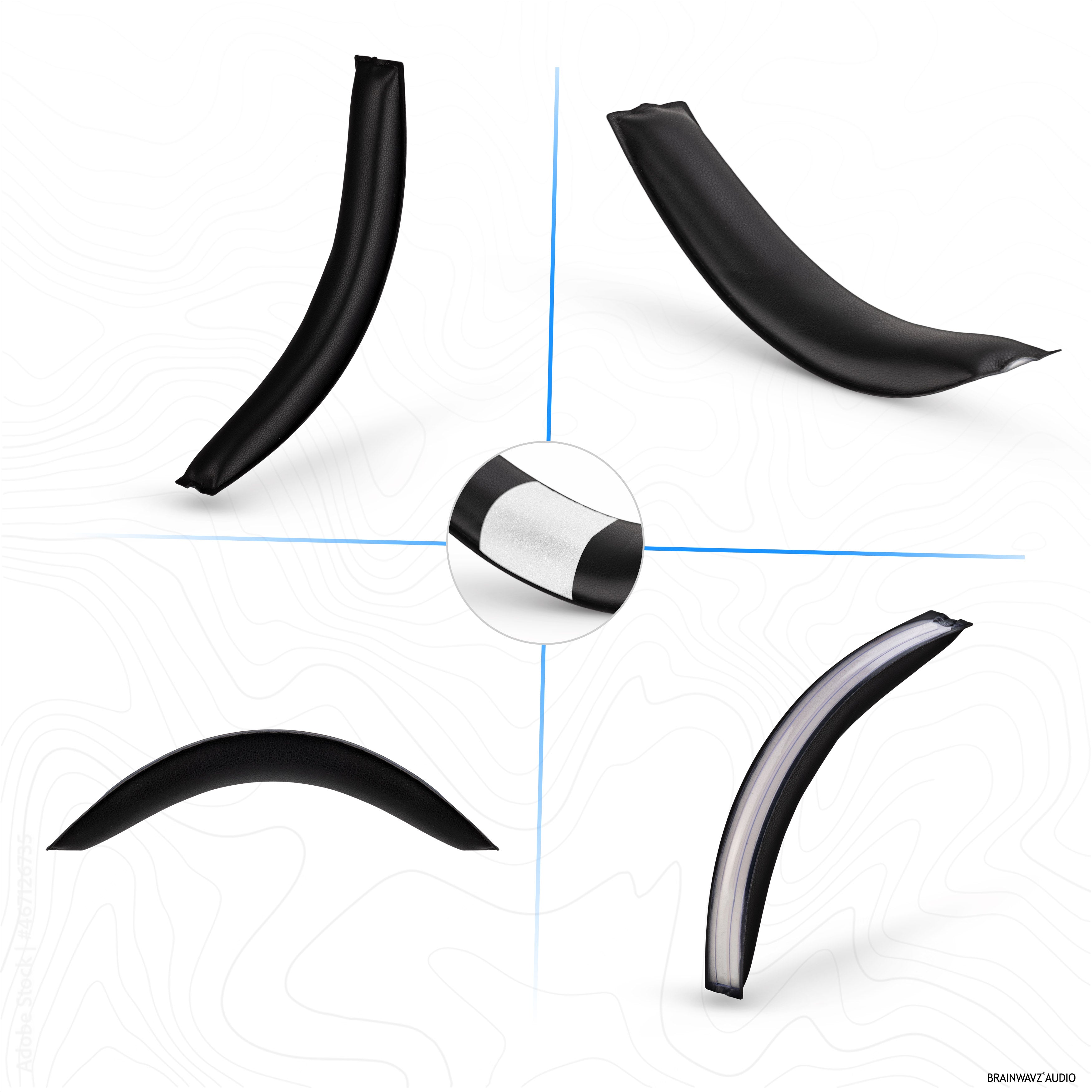 Replacement PU Leather Headband for SENNHEISER HD700 Headphones - Headset Top Cushion Pad - Easy Slide-In Install, Restore Comfort & Fit