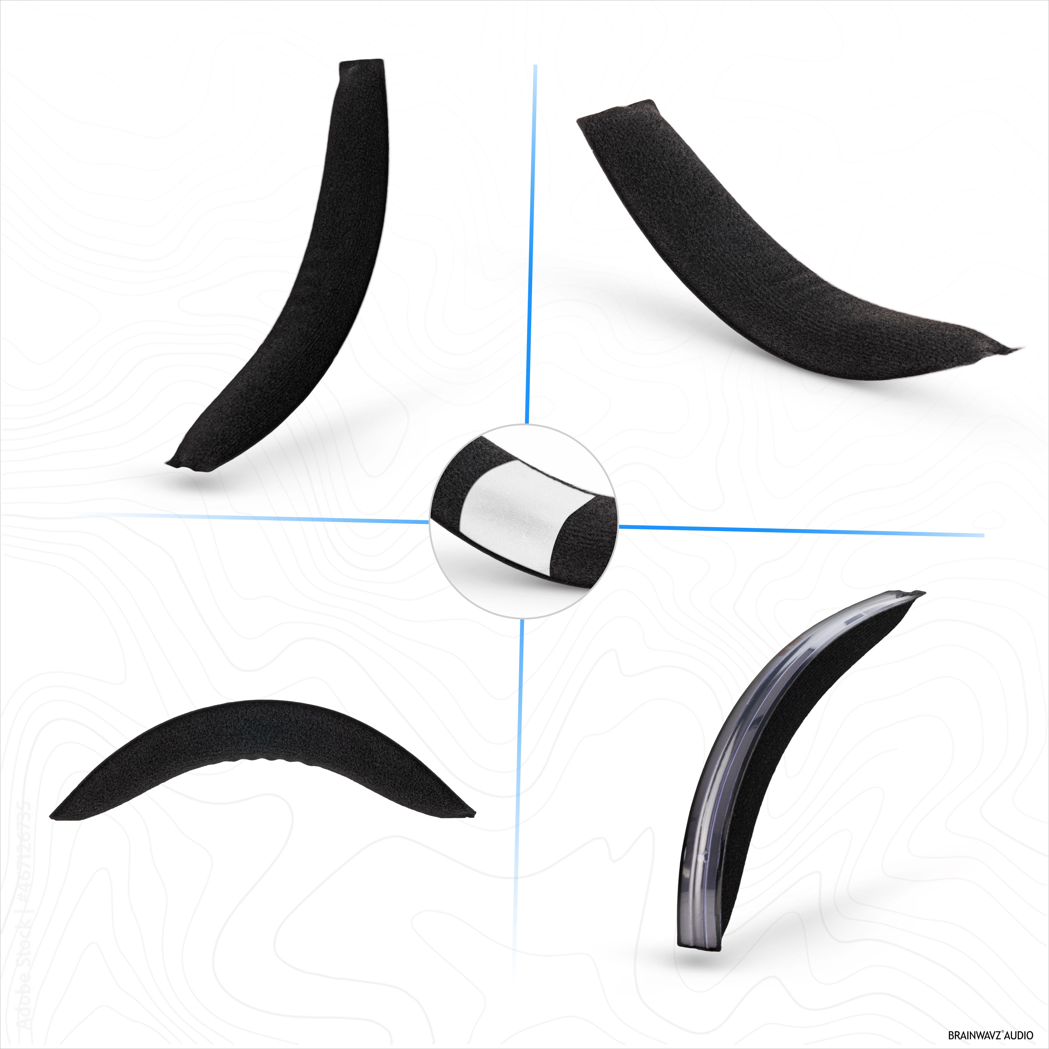 Replacement Soft Velour Headband for SENNHEISER HD700 Headphones - Headset Top Cushion Pad - Easy Slide-In Install, Restore Comfort & Fit