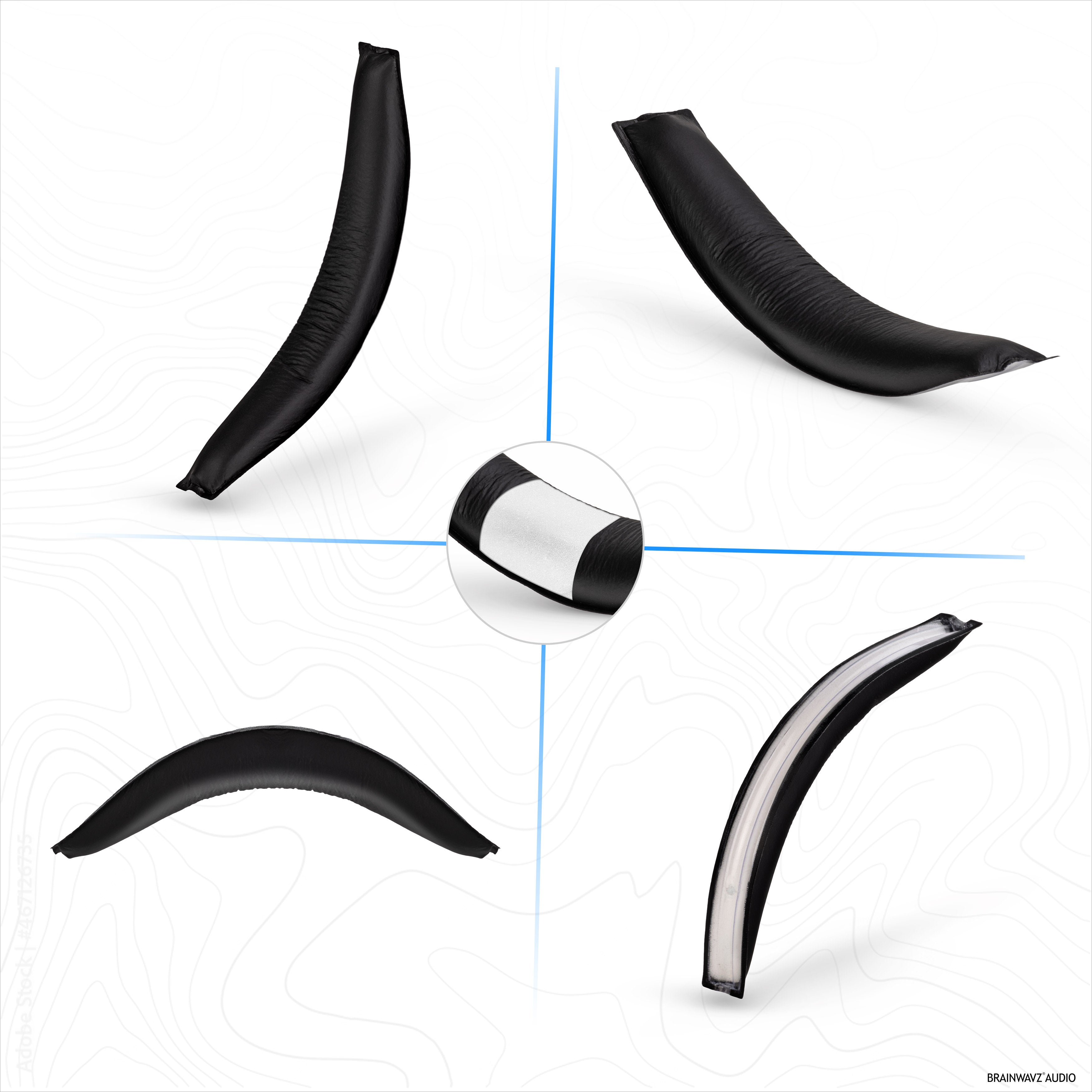 Replacement Soft Leather Headband for SENNHEISER HD700 Headphones - Headset Top Cushion Pad - Easy Slide-In Install, Restore Comfort & Fit
