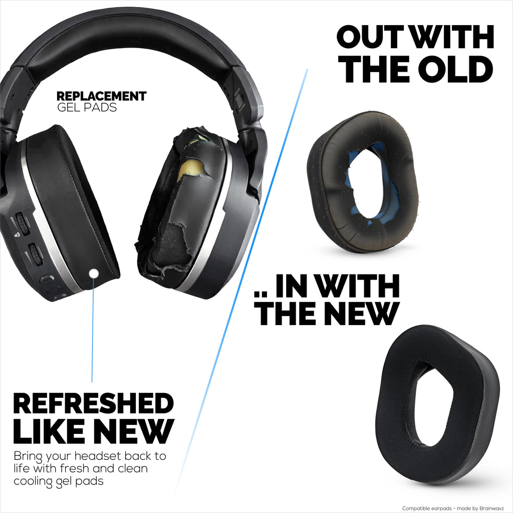 Hybrid Earpads for TurtleBeach Stealth 700 Gen 2 & Stealth 700 Gen 2 MAX Wireless. Cooling Gel Gaming Cushions with Super Soft Fabric & Thick Memory Foam