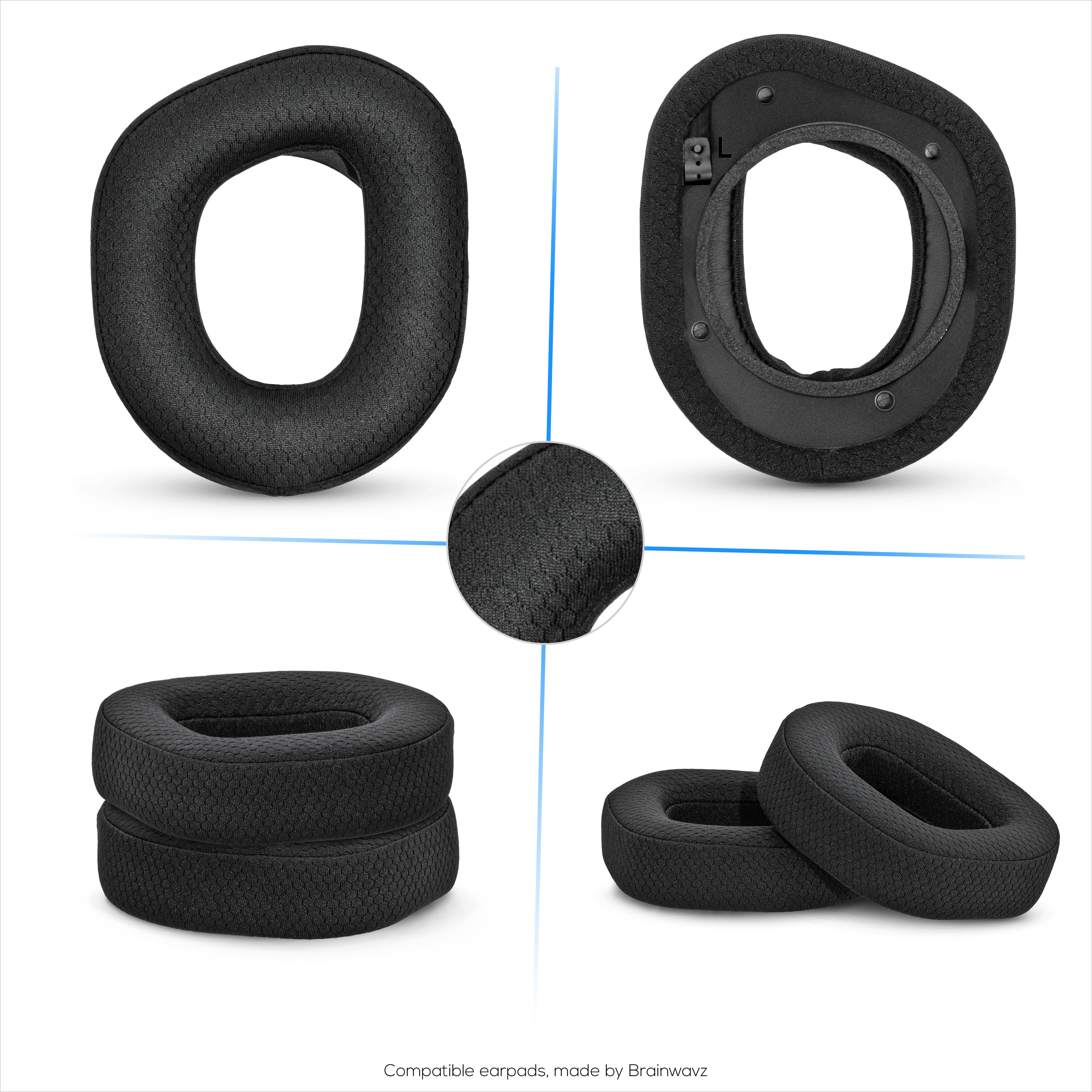 Mesh Fabric Earpads for TurtleBeach Stealth 700 Gen 2 & Stealth 700 Gen 2 MAX Wireless Headsets, Breathable Mesh Fabric & High-Grade Memory Foam