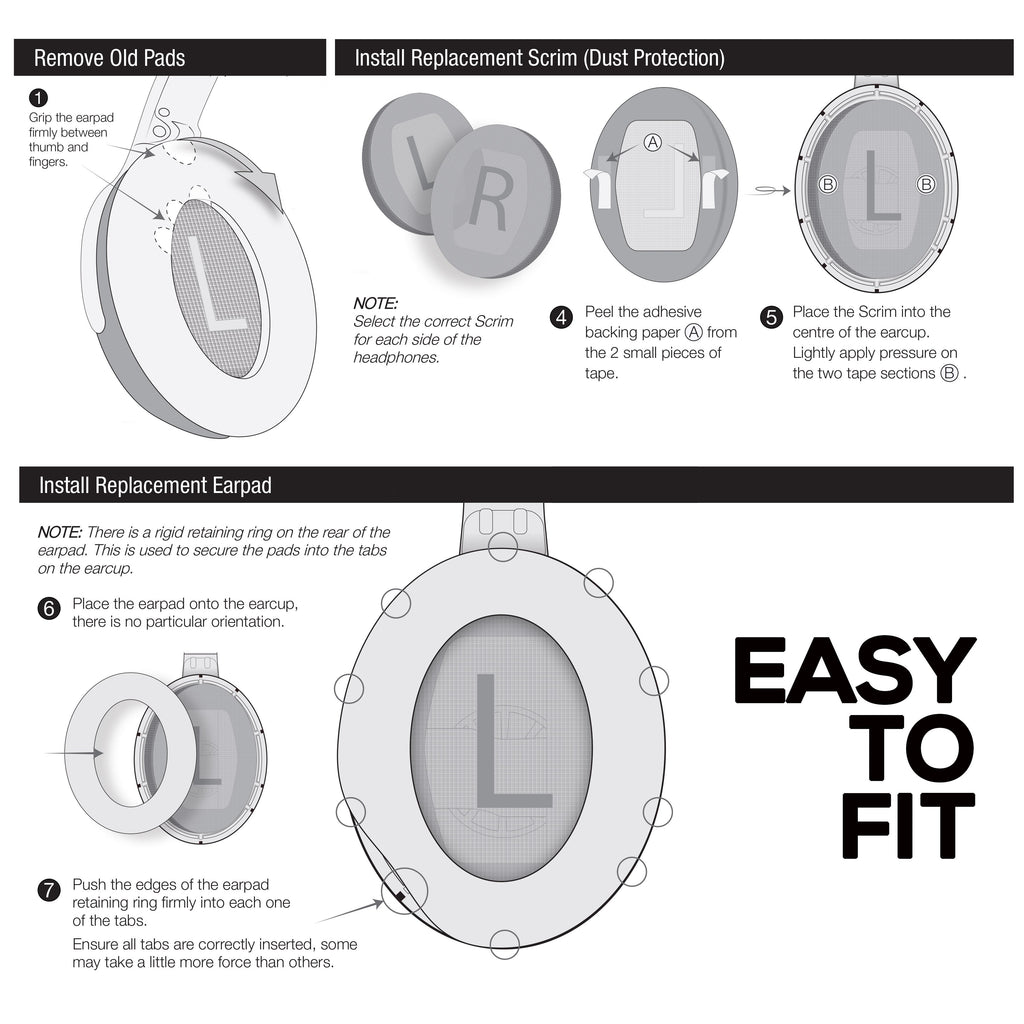 Hybrid Replacement Earpads for Bose QuietComfort 45 (QC45) Wireless Headphones, Soft Gel, Breathable Fabric w/ PU Leather & Memory Foam, Extra Comfort