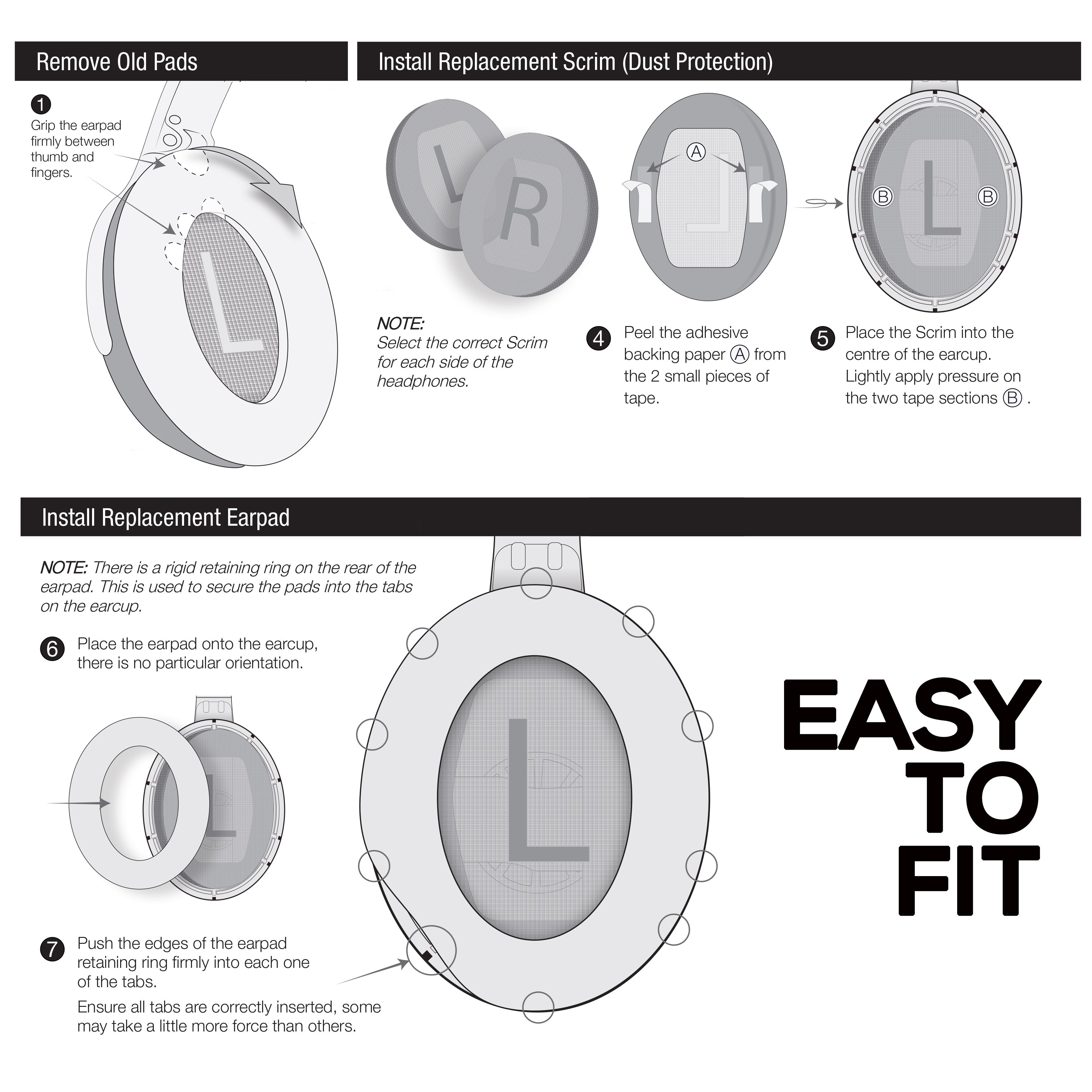 Hybrid Replacement Earpads for Bose QuietComfort 45 (QC45) Wireless Headphones, Soft Gel, Breathable Fabric w/ PU Leather & Memory Foam, Extra Comfort