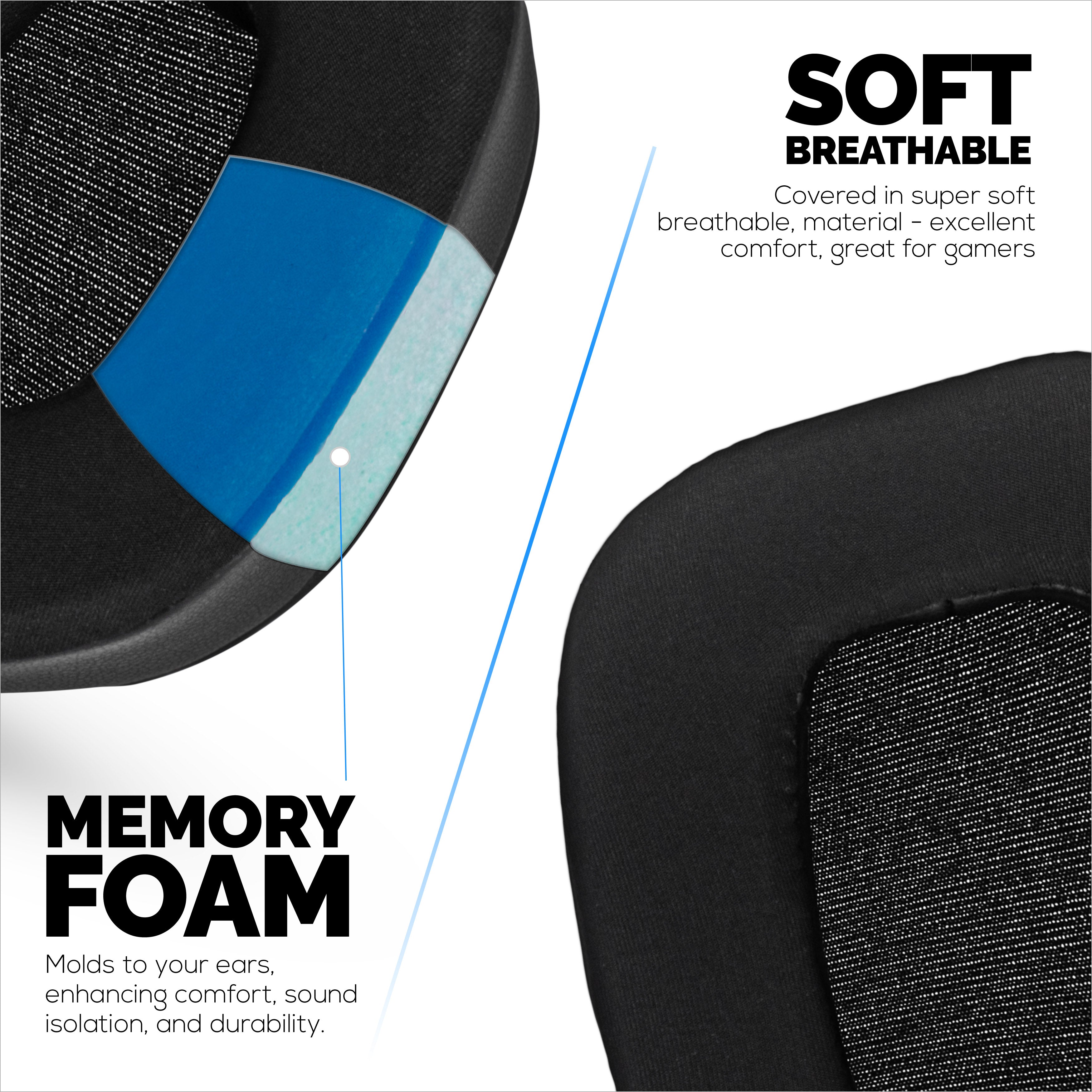 Hybrid Earpads for Corsair Void RGB Elite Wireless, RGB Elite USB, Elite Surround Headsets, Cooling Gel, Super Soft Fabric & Thicker Memory Foam