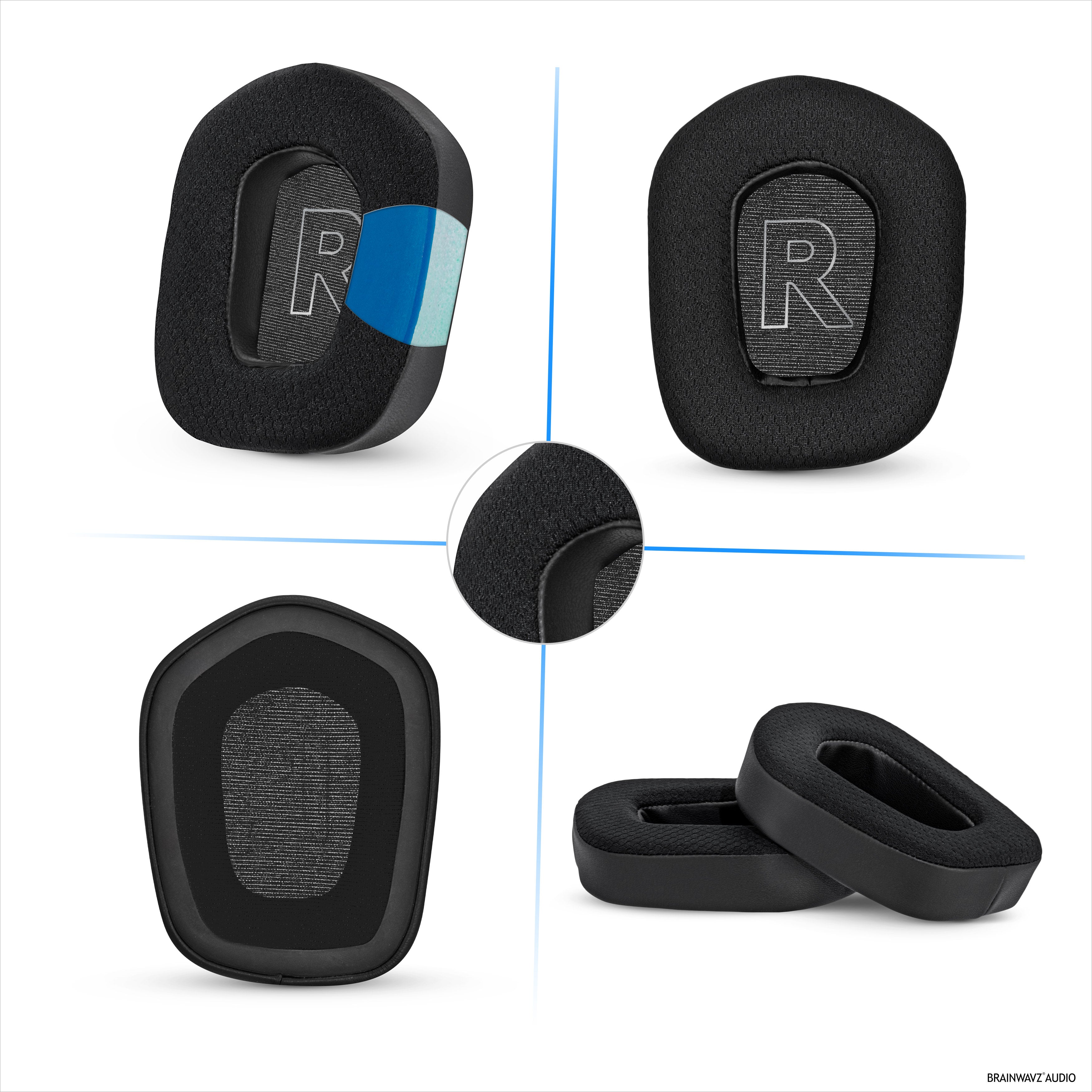 Hybrid Earpads for Logitech G733, G335 & G535 Headsets, Cooling Gel, Super Soft Fabric & Thicker Memory Foam