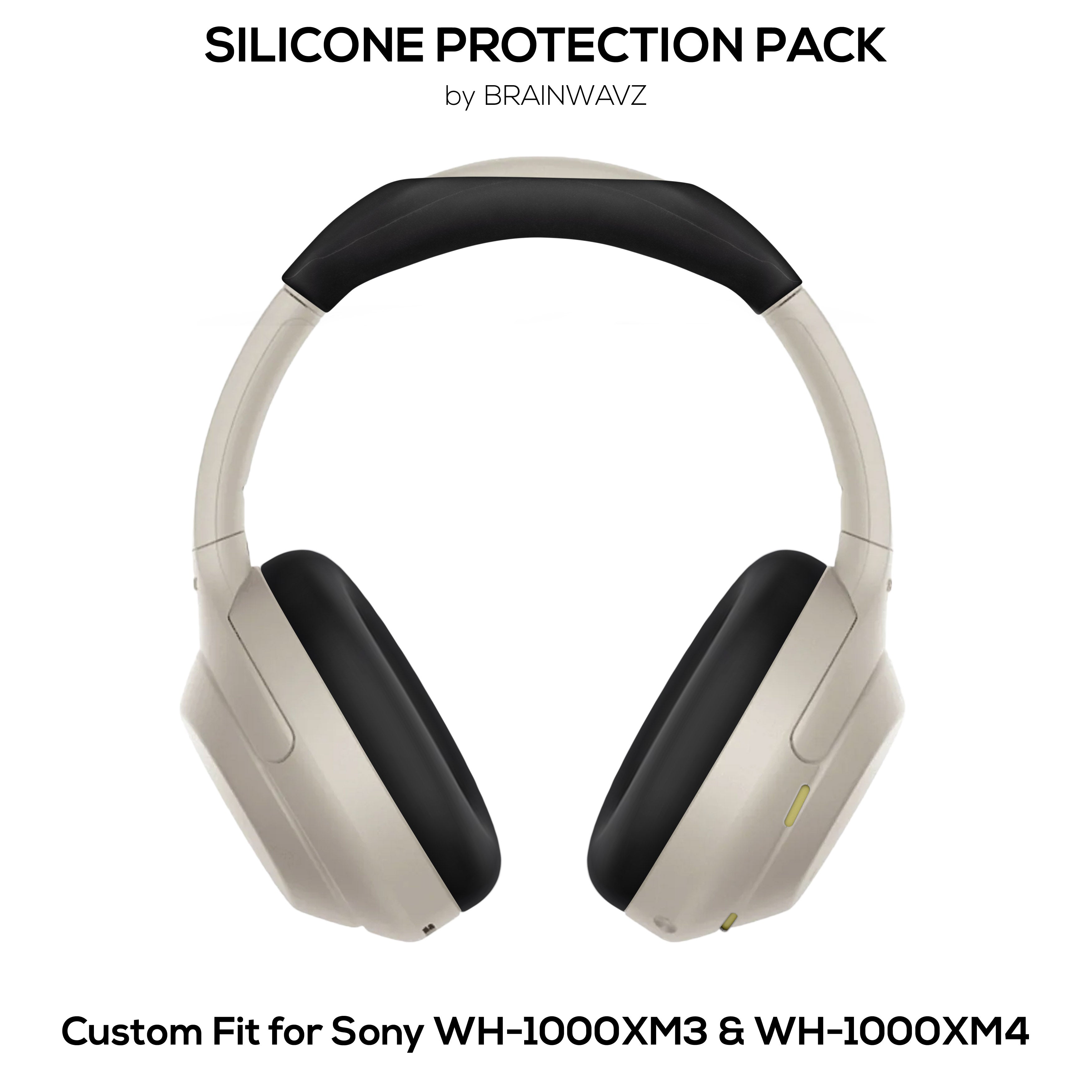 Silicone Protective Cover Set for Sony WH-1000XM3 & WH1000XM4 - Headband & Earpad Covers – Sweatproof, Dustproof, Non-Slip & Easy to Install