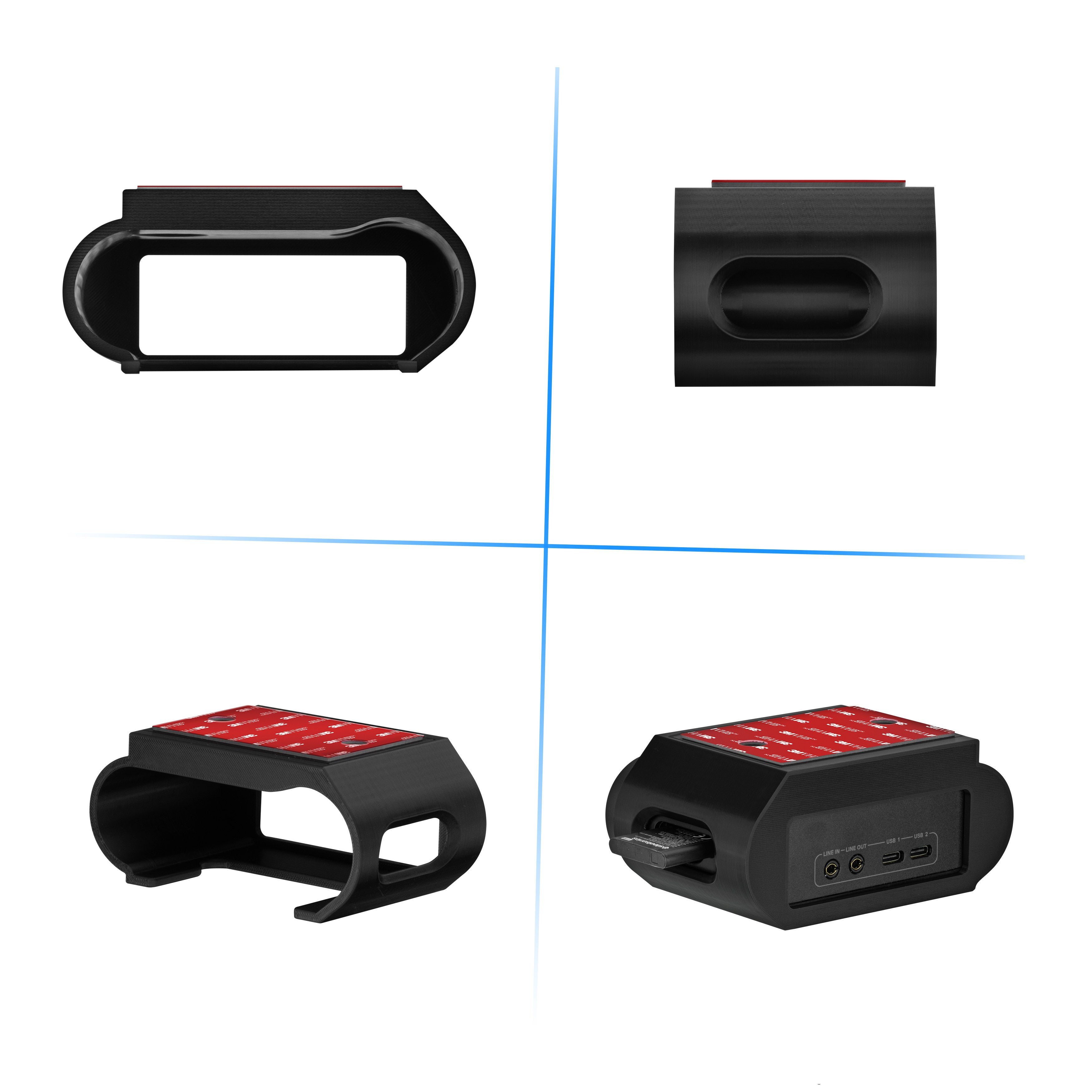 Under Desk Mount for SteelSeries Arctis Nova Pro Wireless Base Station – Secure Fit, Easy Install with Screws or VHB Tape