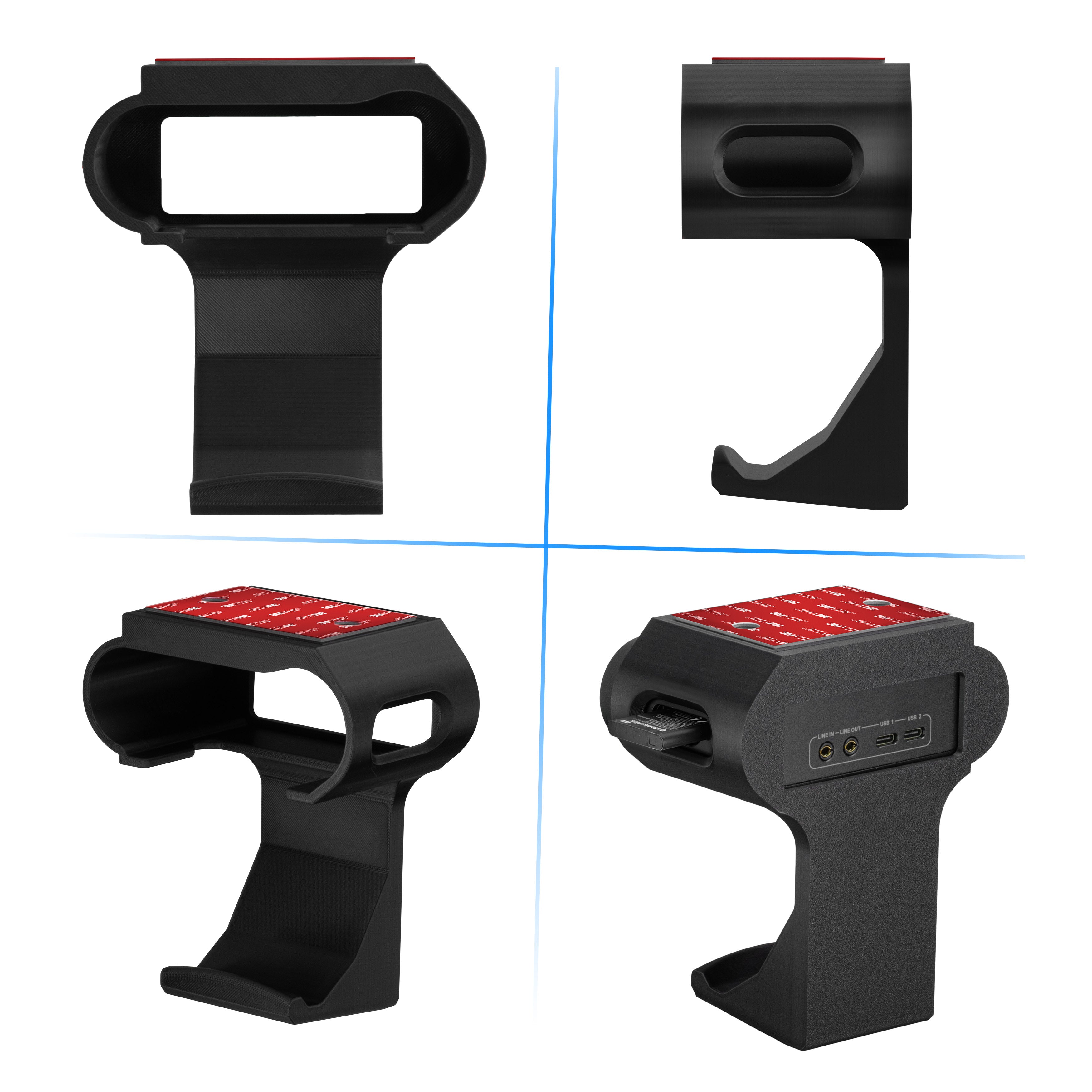 Under Desk Mount & Game Controller Hanger for SteelSeries Arctis Nova Pro Wireless Base Station
