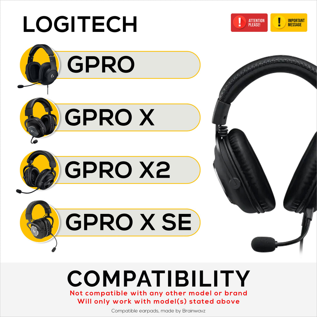 Hybrid Earpads for Logitech G Pro, G Pro X, G Pro X 2, and G Pro X SE Headsets. Cooling Gel Gaming Cushions with Super Soft Fabric & Thick Memory Foam