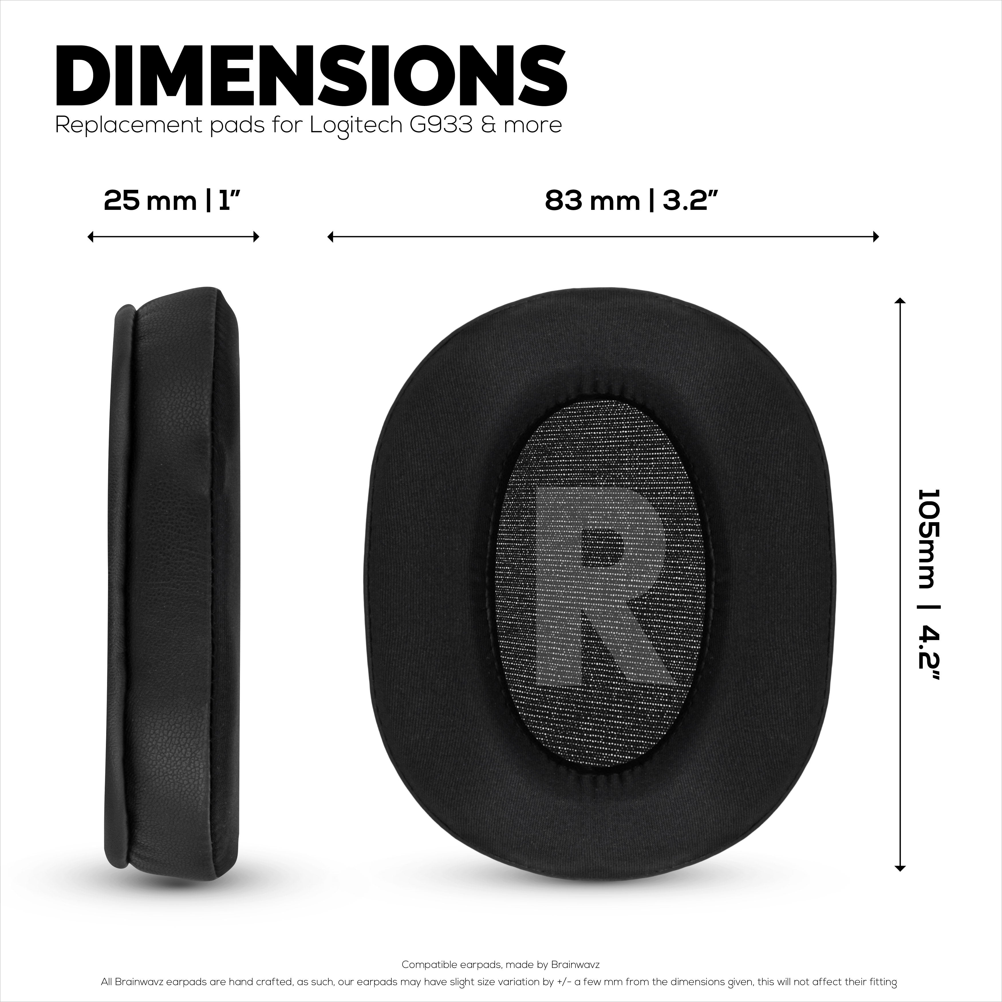Hybrid Earpads for Logitech G Pro, G Pro X, G Pro X 2, and G Pro X SE Headsets. Cooling Gel Gaming Cushions with Super Soft Fabric & Thick Memory Foam