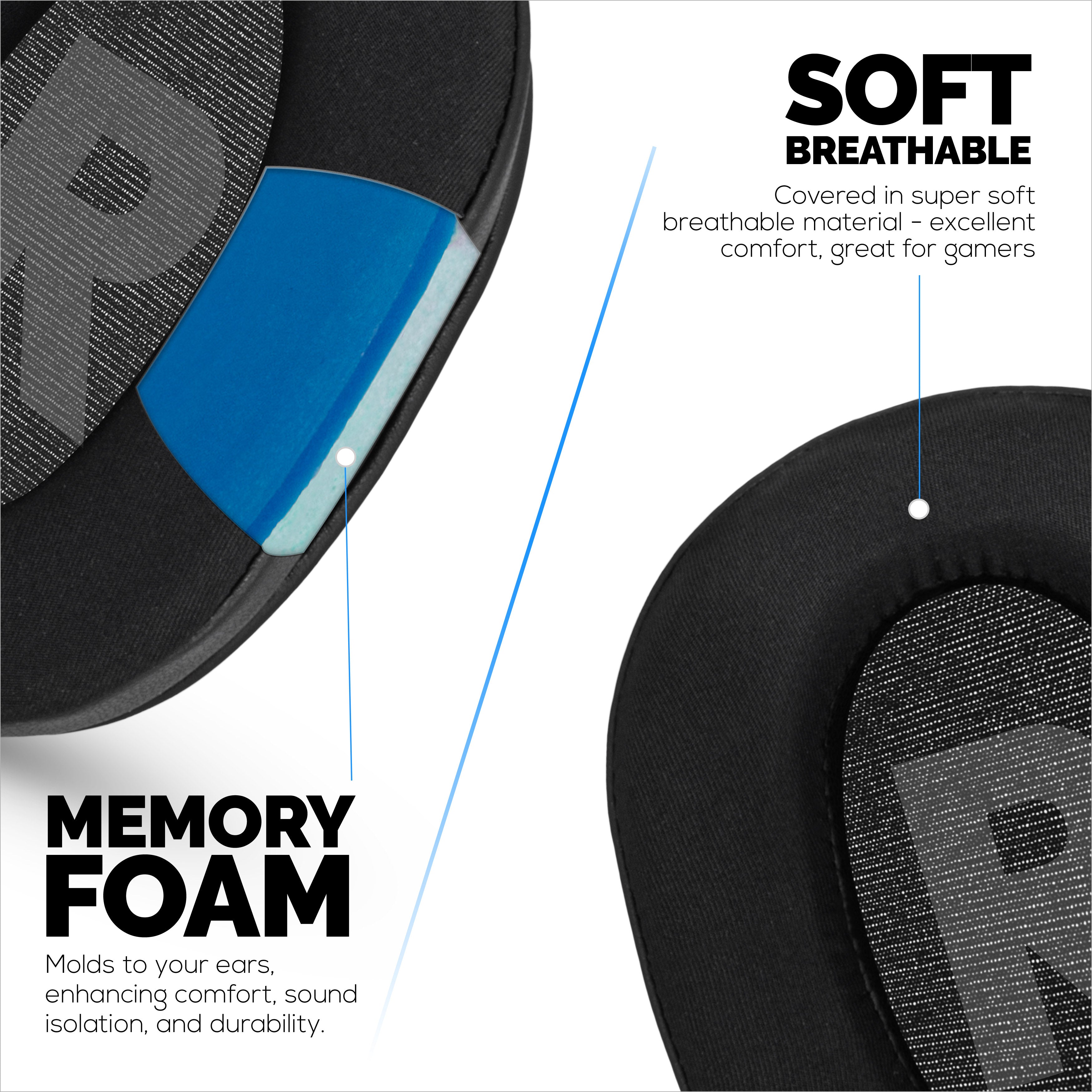 Hybrid Earpads for Logitech G Pro, G Pro X, G Pro X 2, and G Pro X SE Headsets. Cooling Gel Gaming Cushions with Super Soft Fabric & Thick Memory Foam