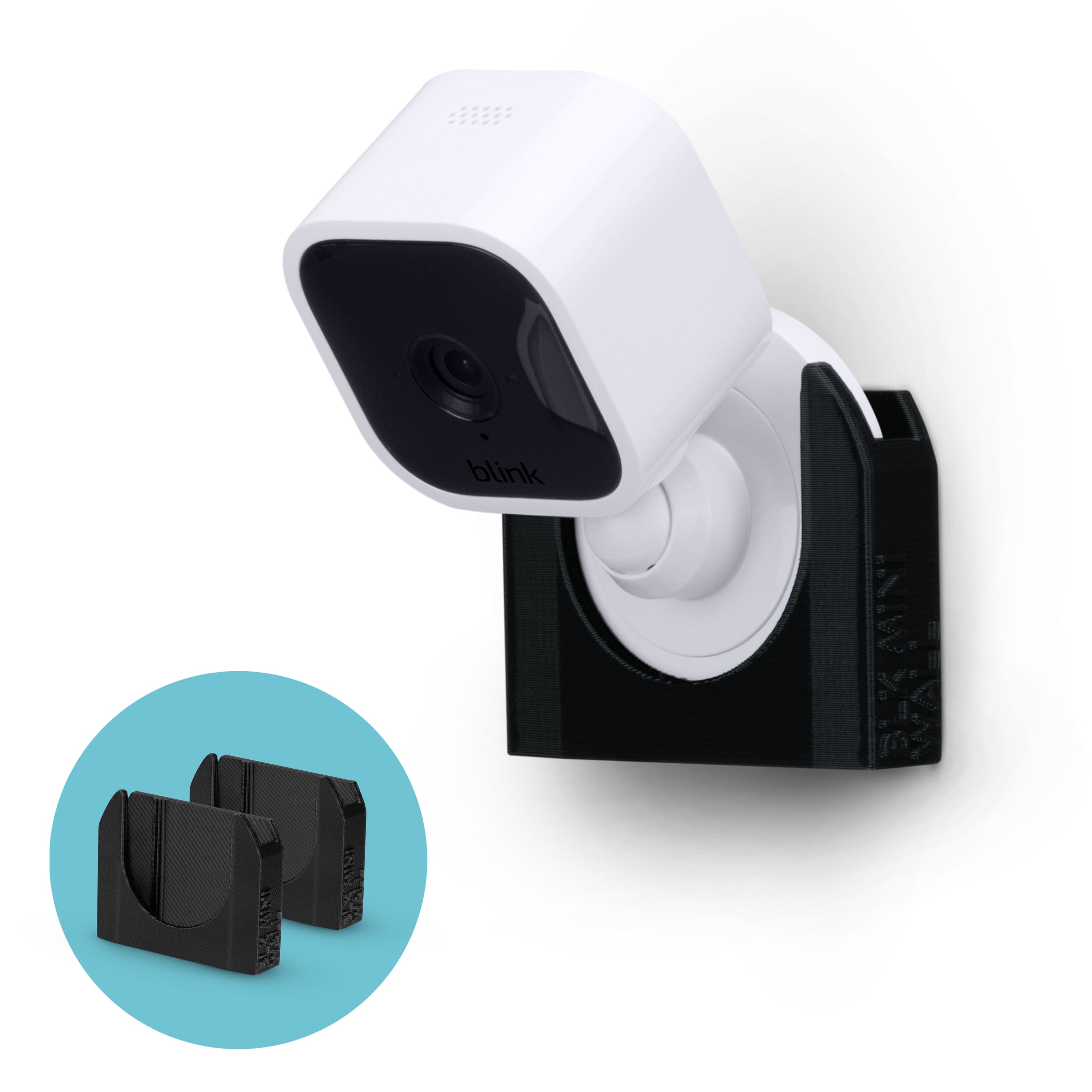 Blink Mini Camera Adhesive Wall Mount Holder - Easy to Install - 2 Pack (02)
