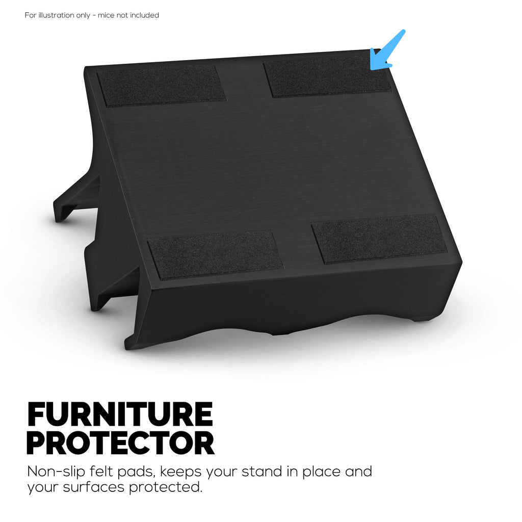 Desktop Quad PC Mouse Stand Holder for Gaming & Office Mice From Logitech, Razer, Corsair & More